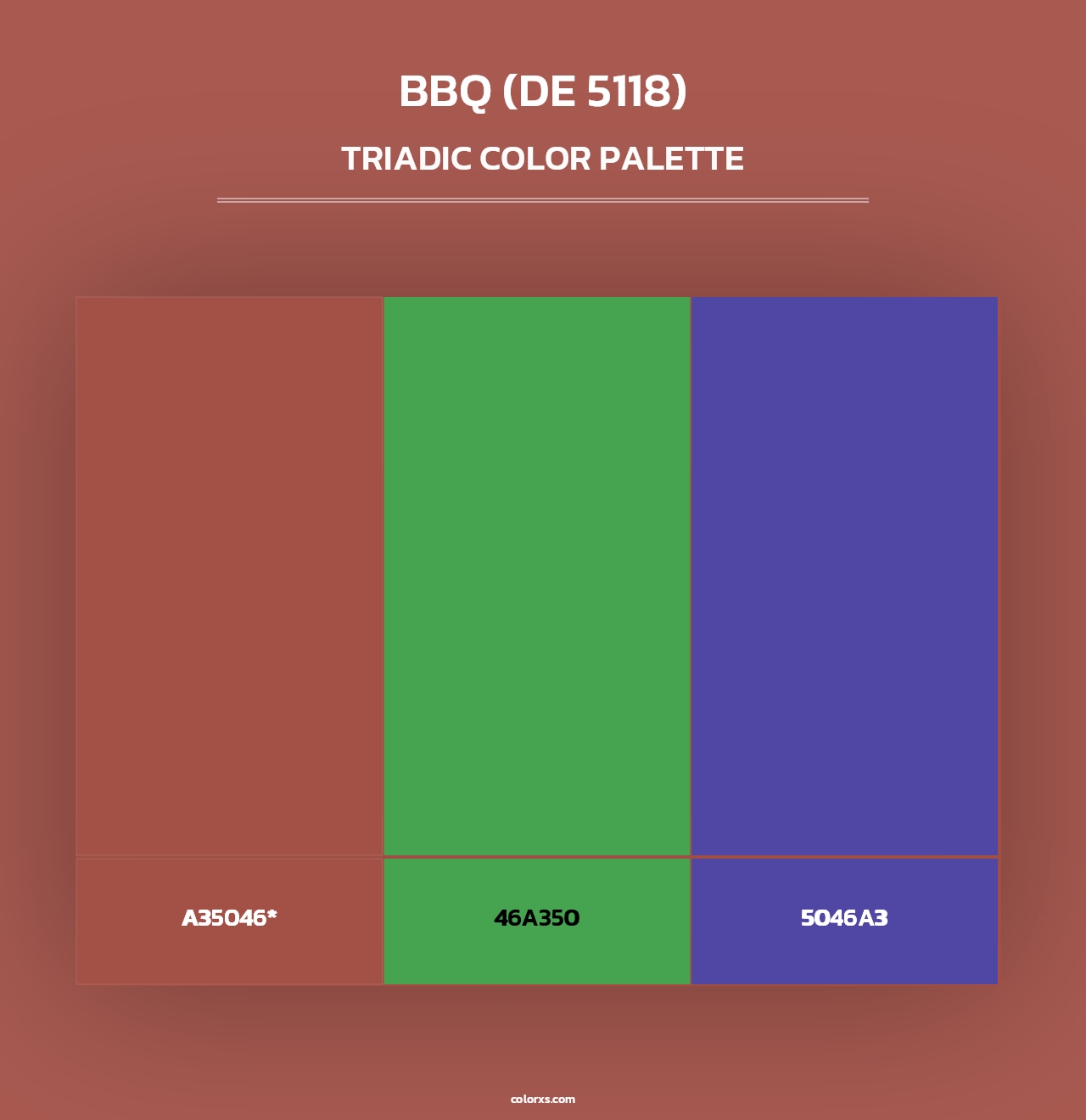 BBQ (DE 5118) - Triadic Color Palette