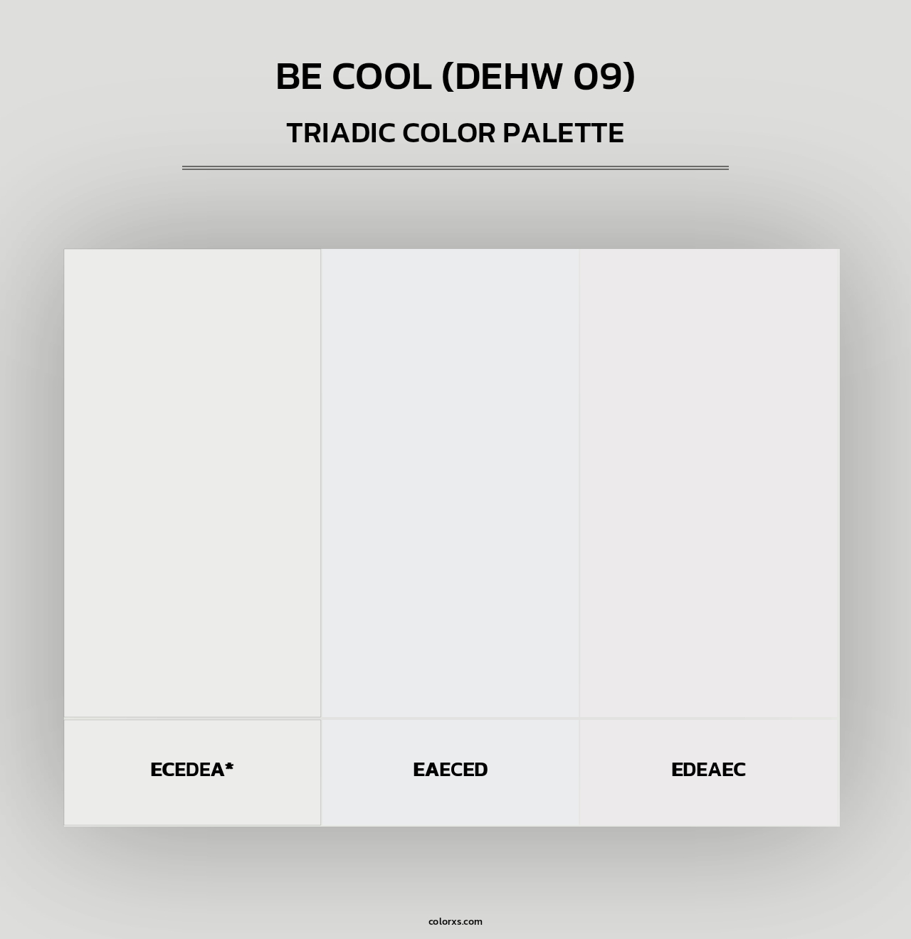 Be Cool (DEHW 09) - Triadic Color Palette