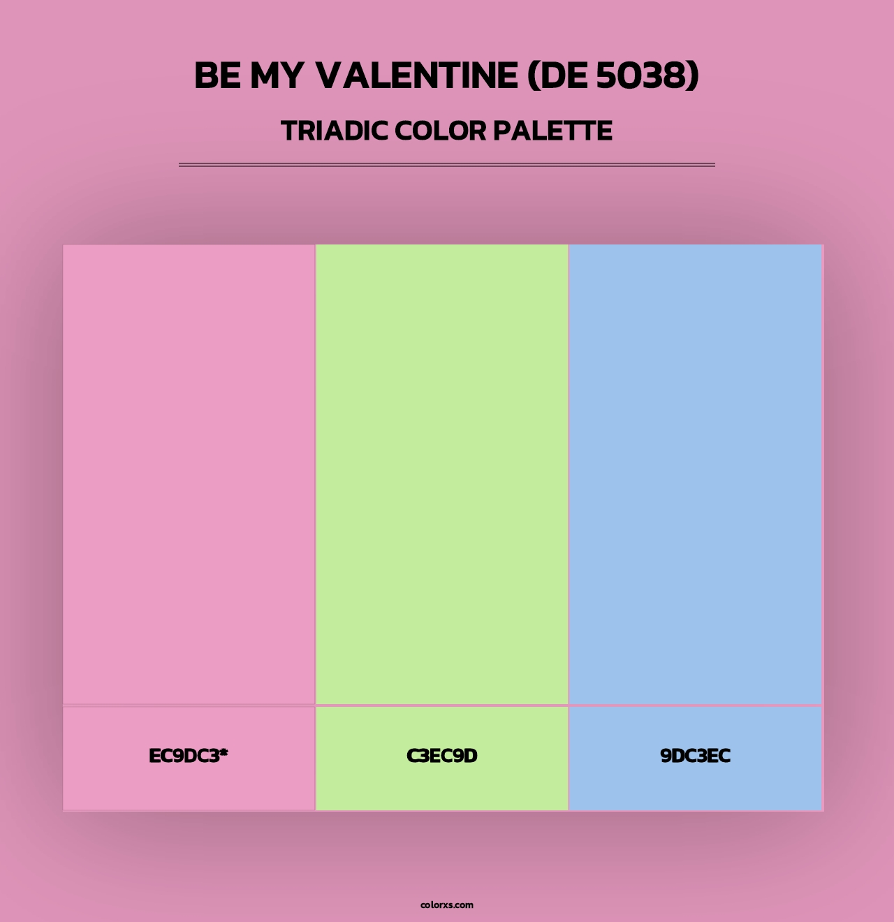 Be My Valentine (DE 5038) - Triadic Color Palette