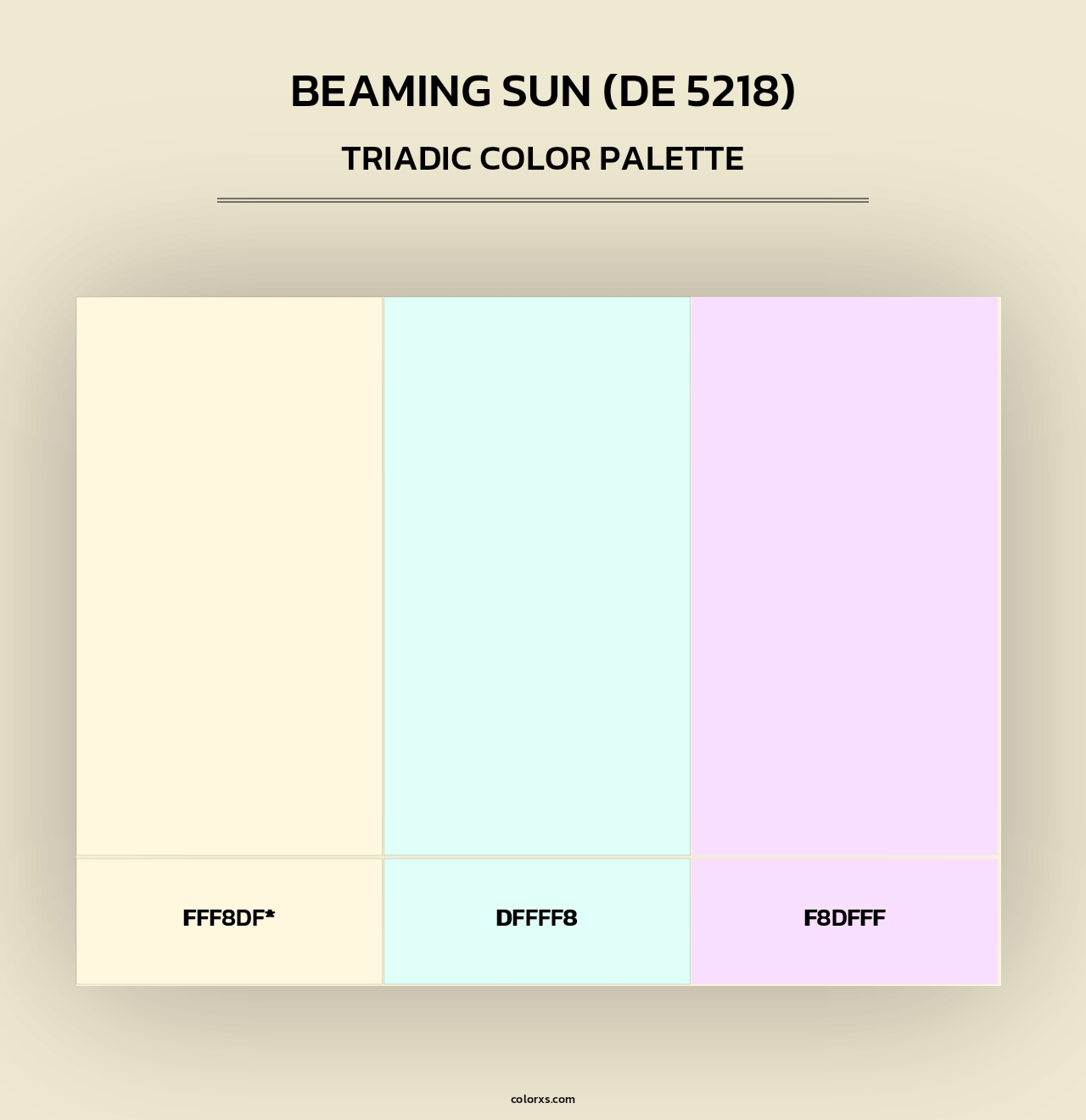 Beaming Sun (DE 5218) - Triadic Color Palette