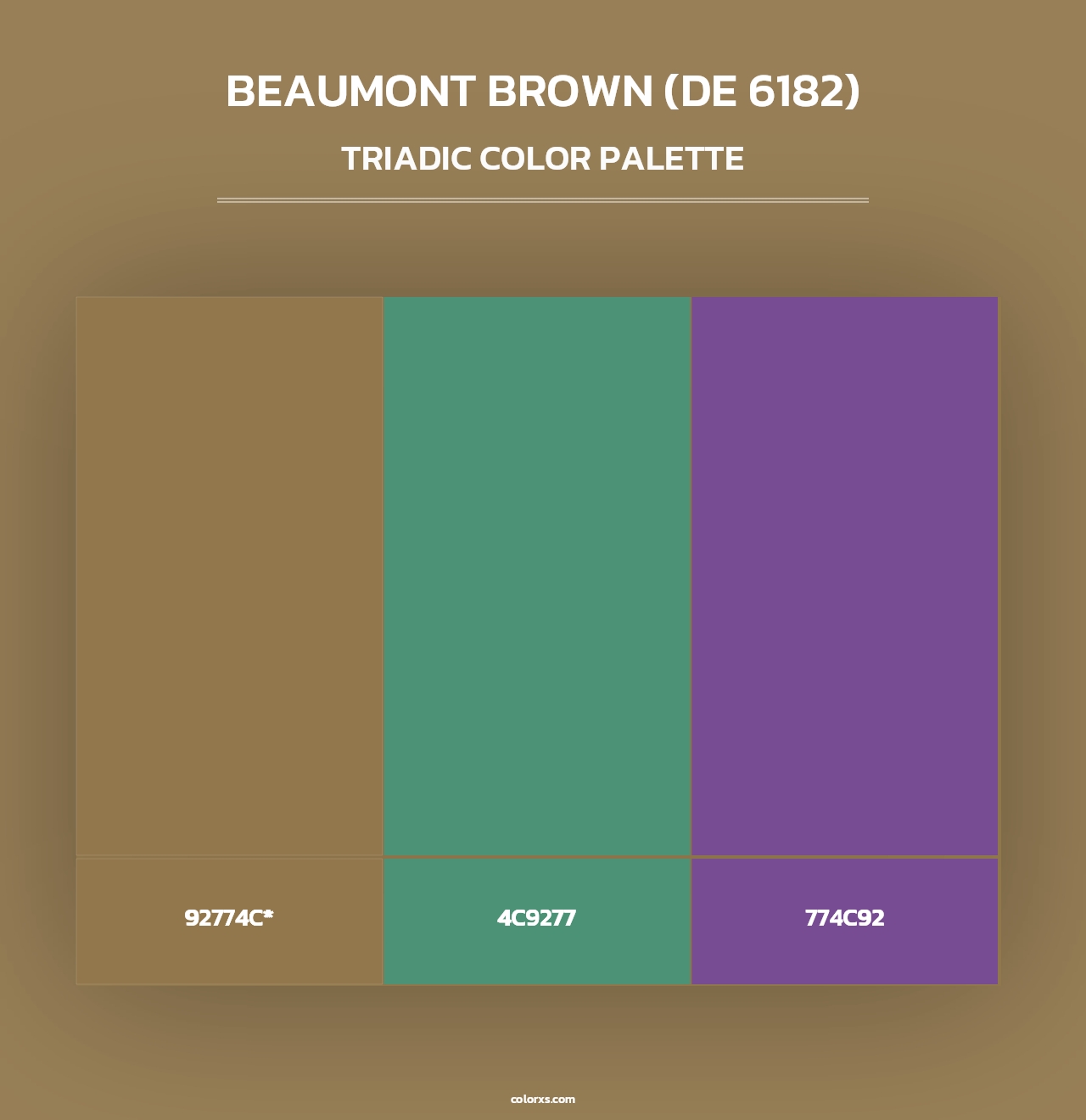 Beaumont Brown (DE 6182) - Triadic Color Palette
