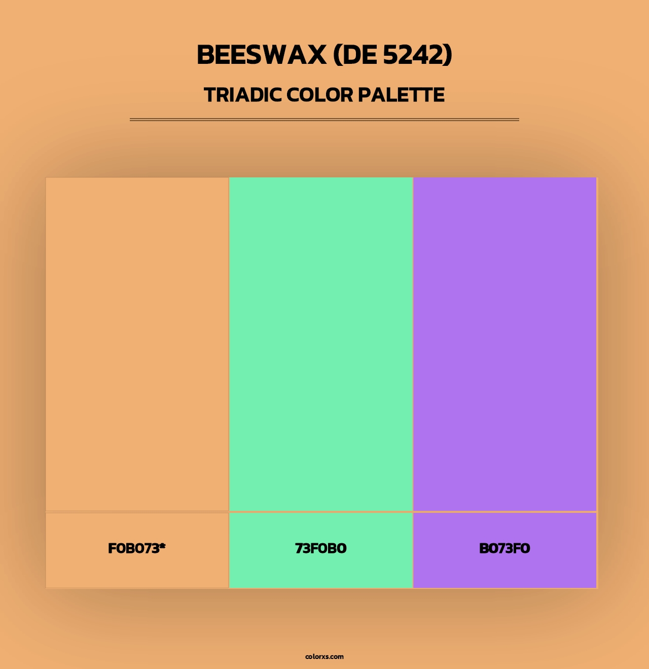 Beeswax (DE 5242) - Triadic Color Palette