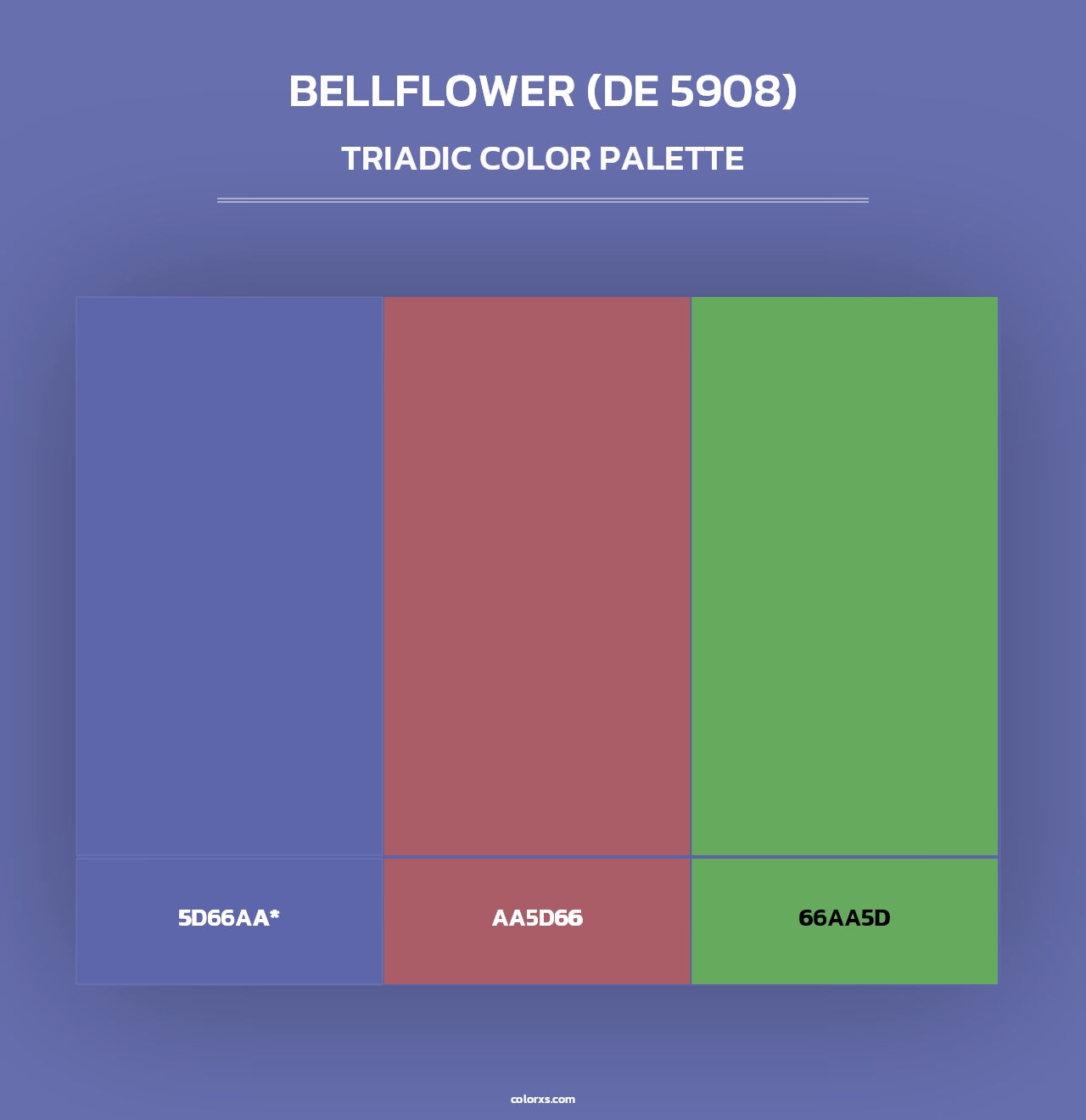 Bellflower (DE 5908) - Triadic Color Palette