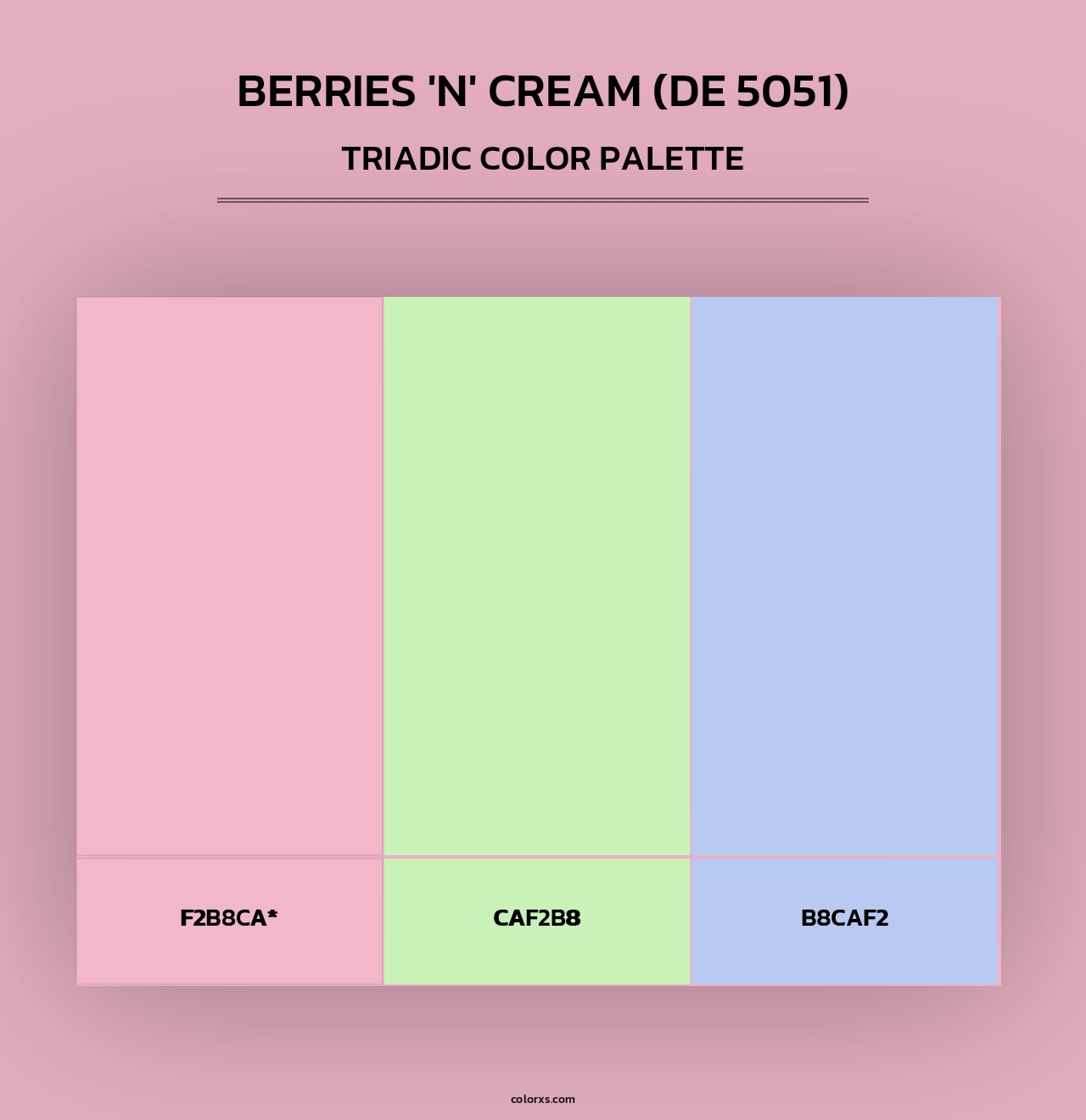 Berries 'n' Cream (DE 5051) - Triadic Color Palette