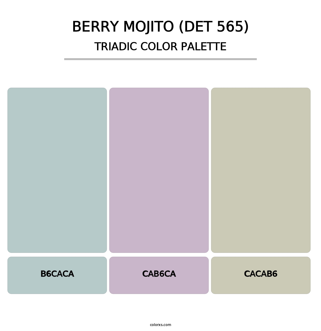 Berry Mojito (DET 565) - Triadic Color Palette