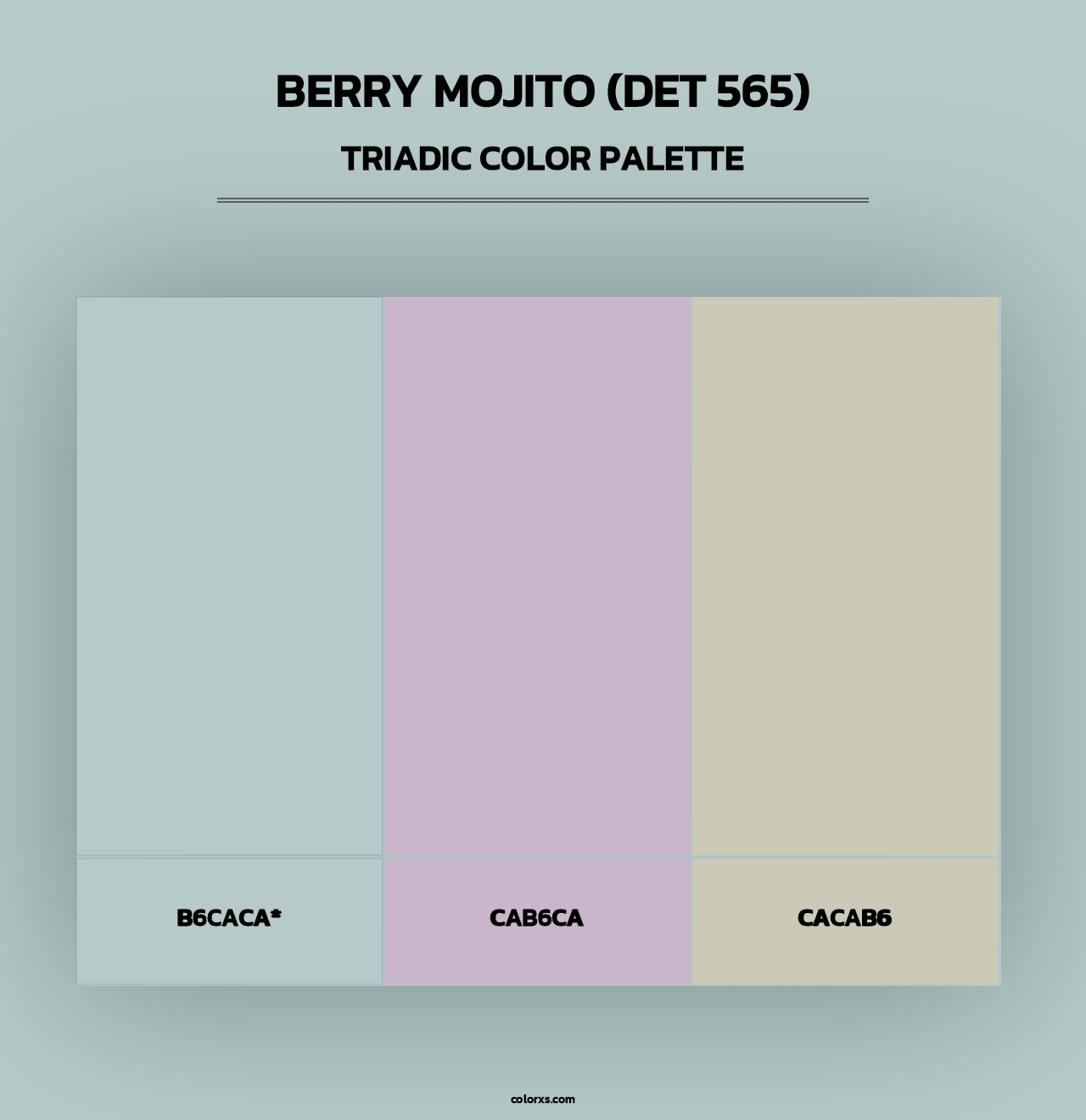 Berry Mojito (DET 565) - Triadic Color Palette