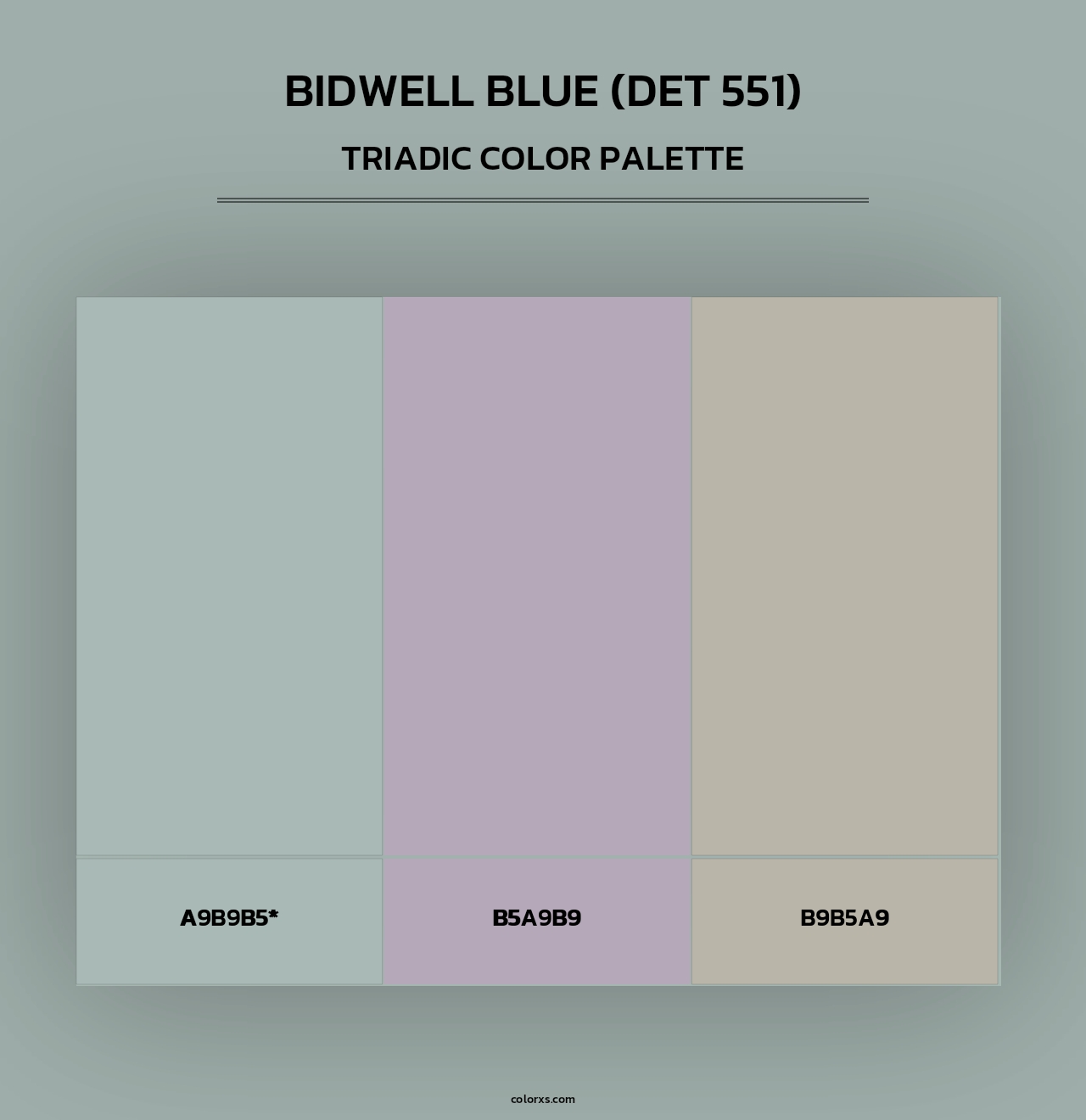 Bidwell Blue (DET 551) - Triadic Color Palette