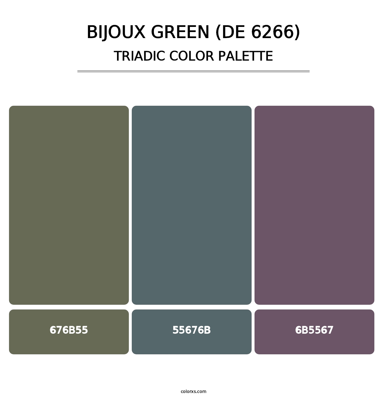 Bijoux Green (DE 6266) - Triadic Color Palette
