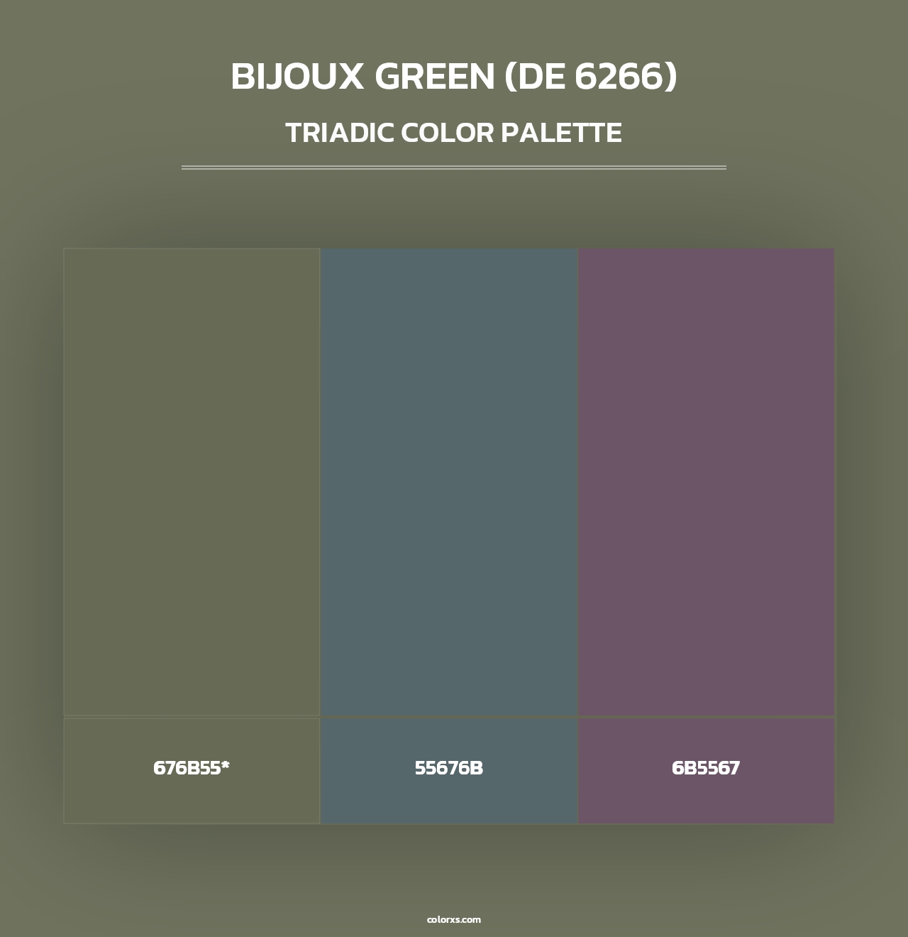 Bijoux Green (DE 6266) - Triadic Color Palette