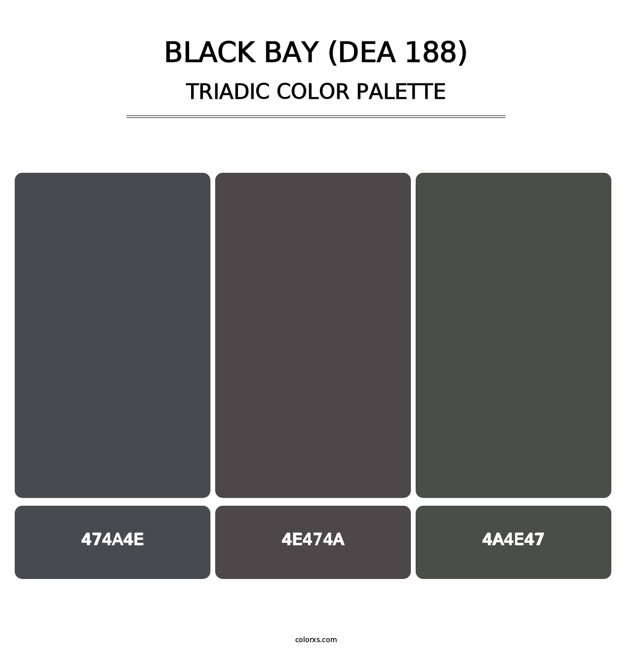 Black Bay (DEA 188) - Triadic Color Palette