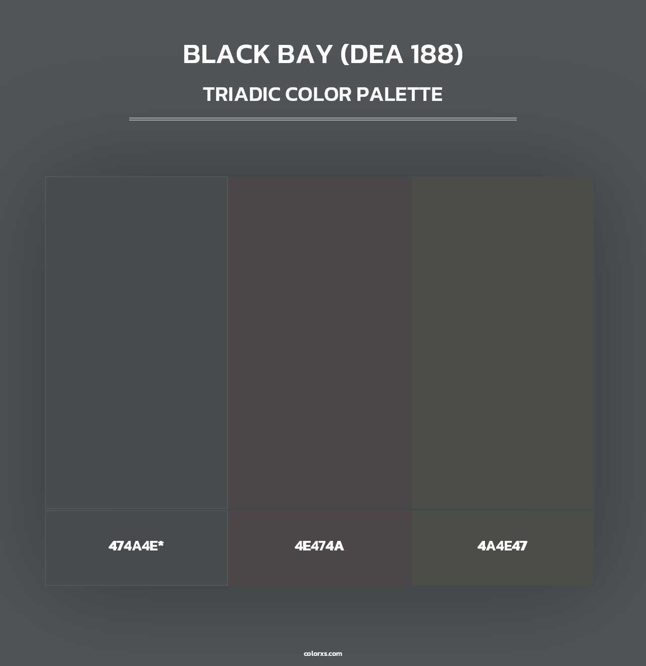 Black Bay (DEA 188) - Triadic Color Palette
