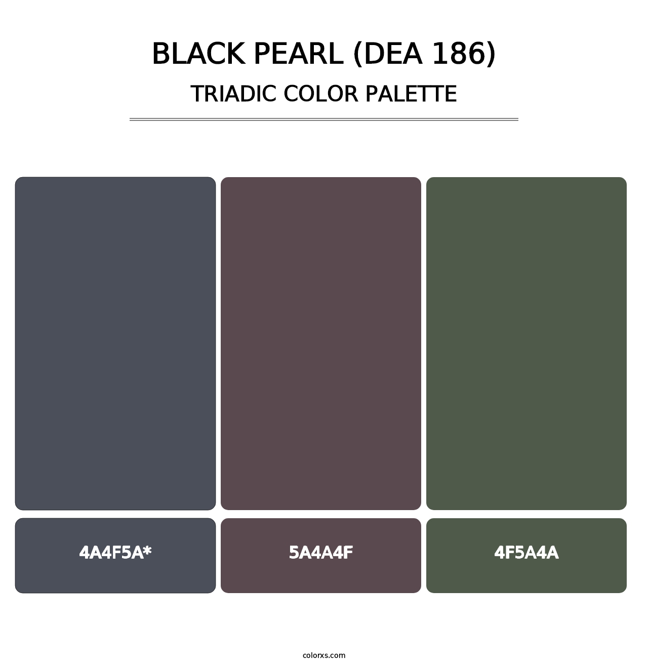 Black Pearl (DEA 186) - Triadic Color Palette