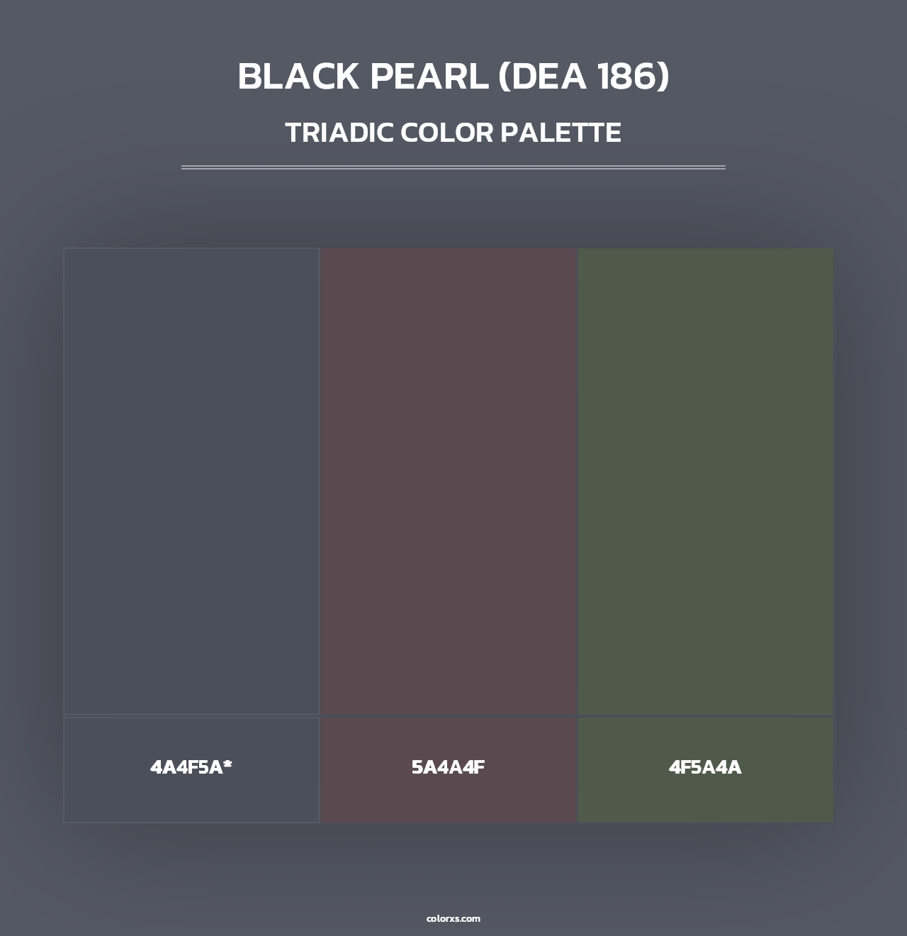Black Pearl (DEA 186) - Triadic Color Palette