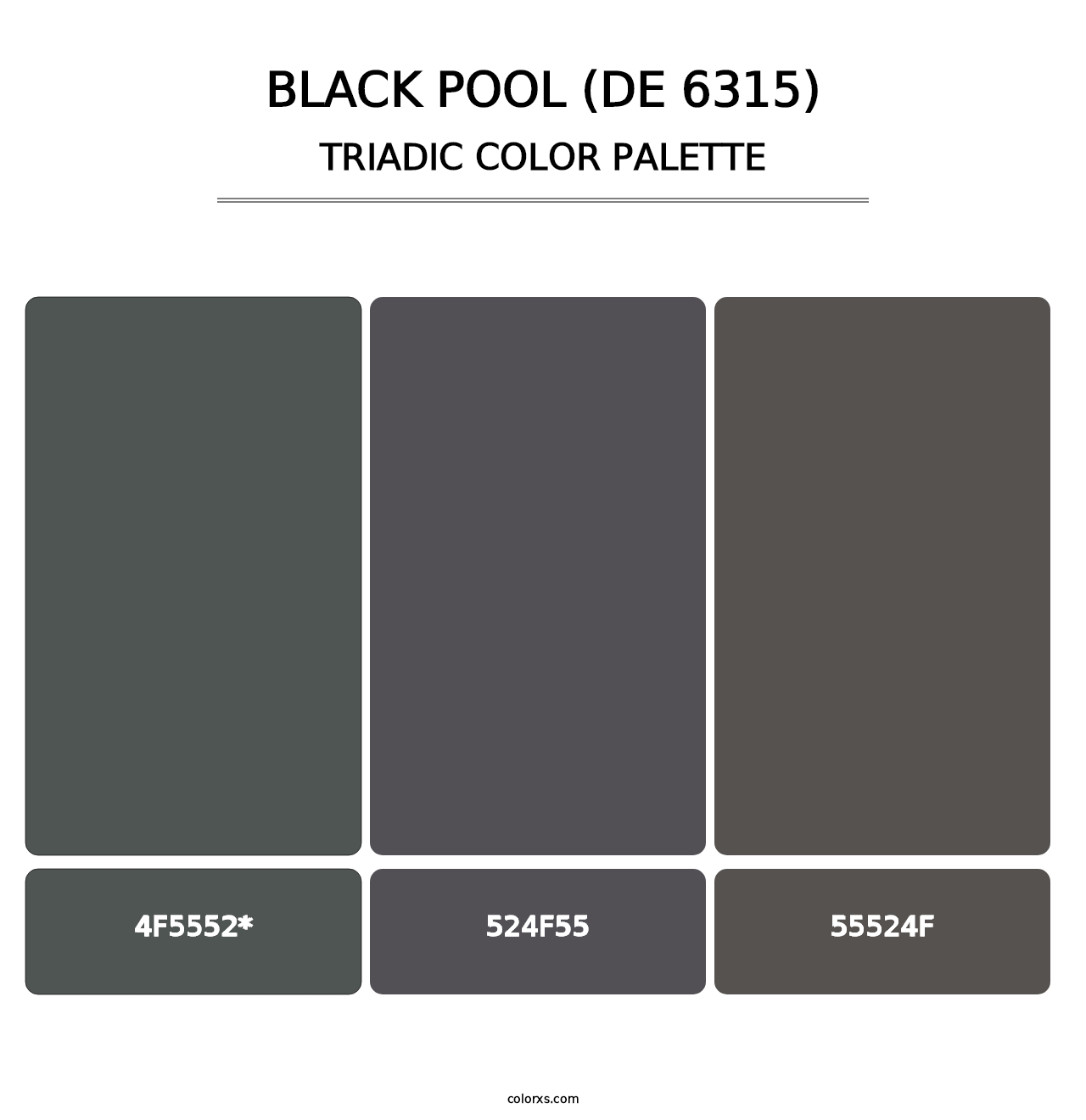 Black Pool (DE 6315) - Triadic Color Palette