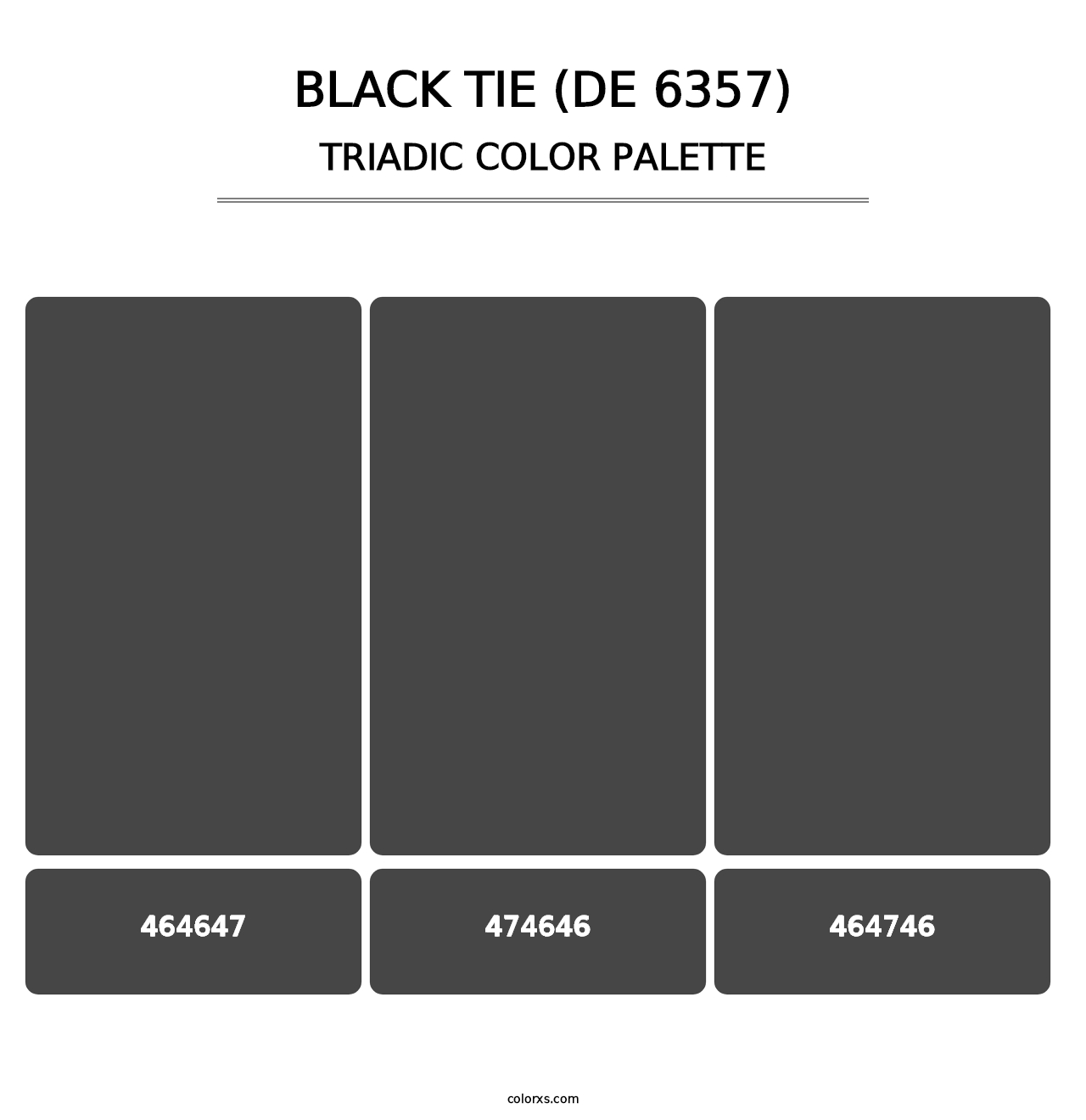 Black Tie (DE 6357) - Triadic Color Palette