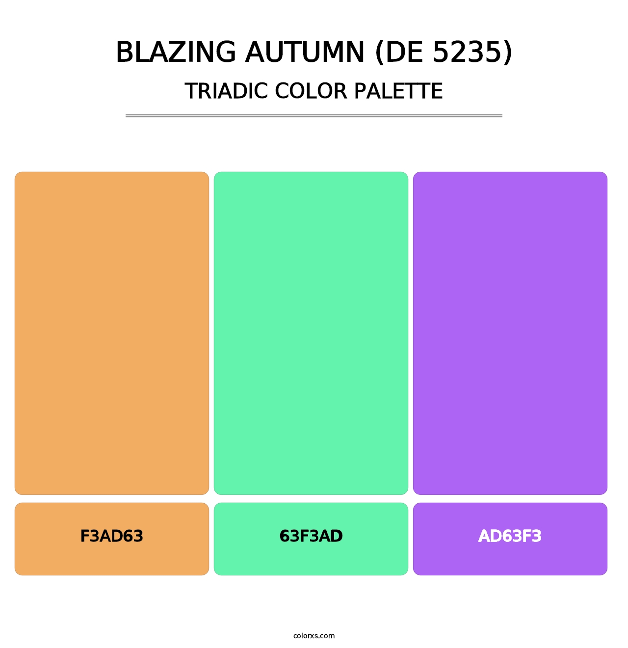 Blazing Autumn (DE 5235) - Triadic Color Palette