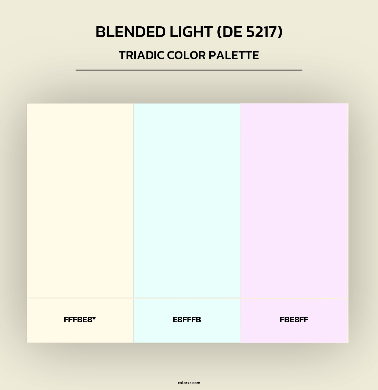 Blended Light (DE 5217) - Triadic Color Palette
