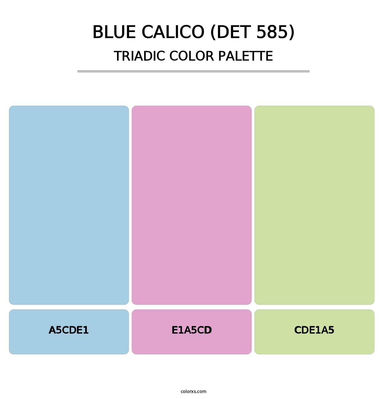 Blue Calico (DET 585) - Triadic Color Palette