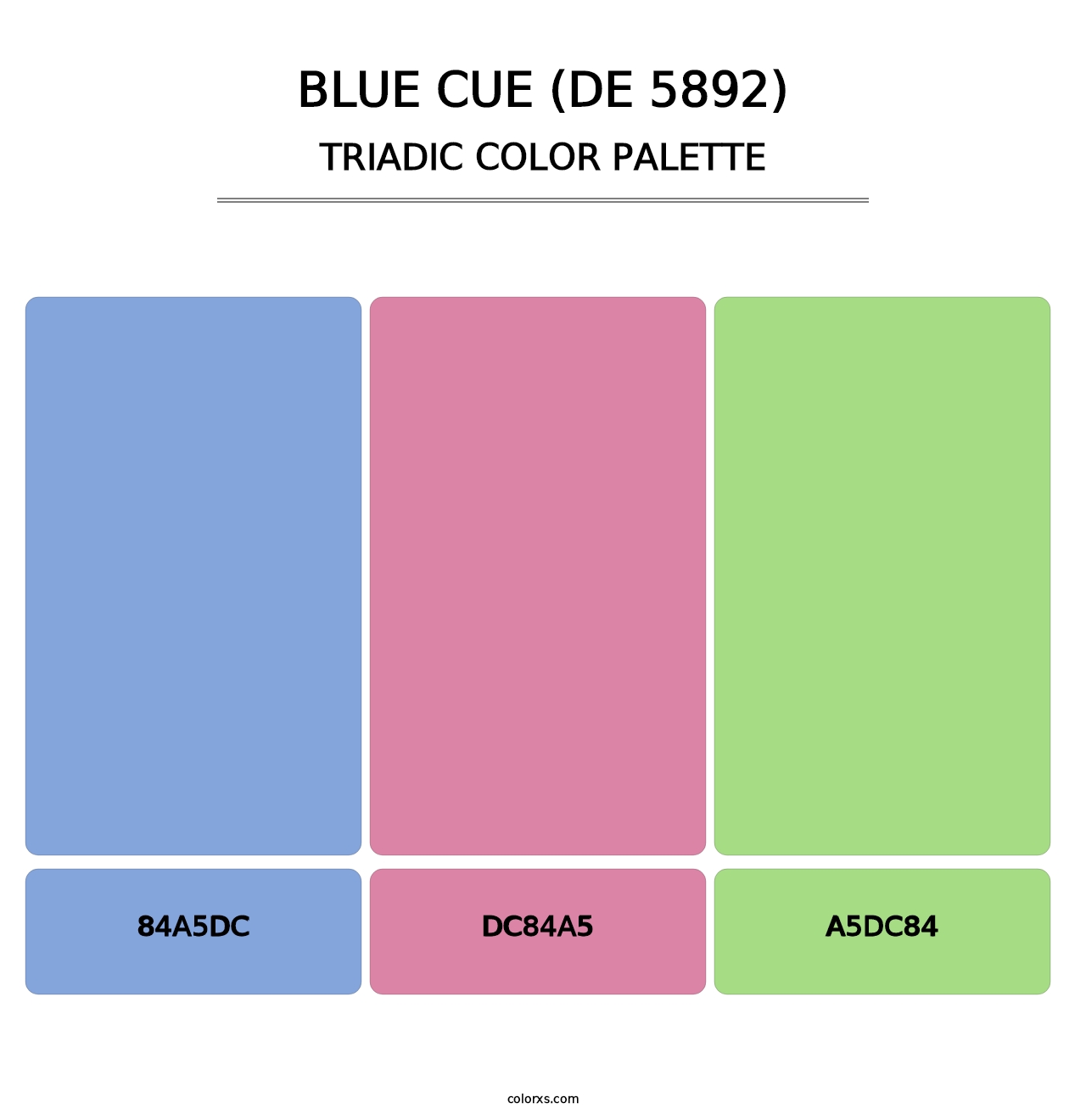 Blue Cue (DE 5892) - Triadic Color Palette