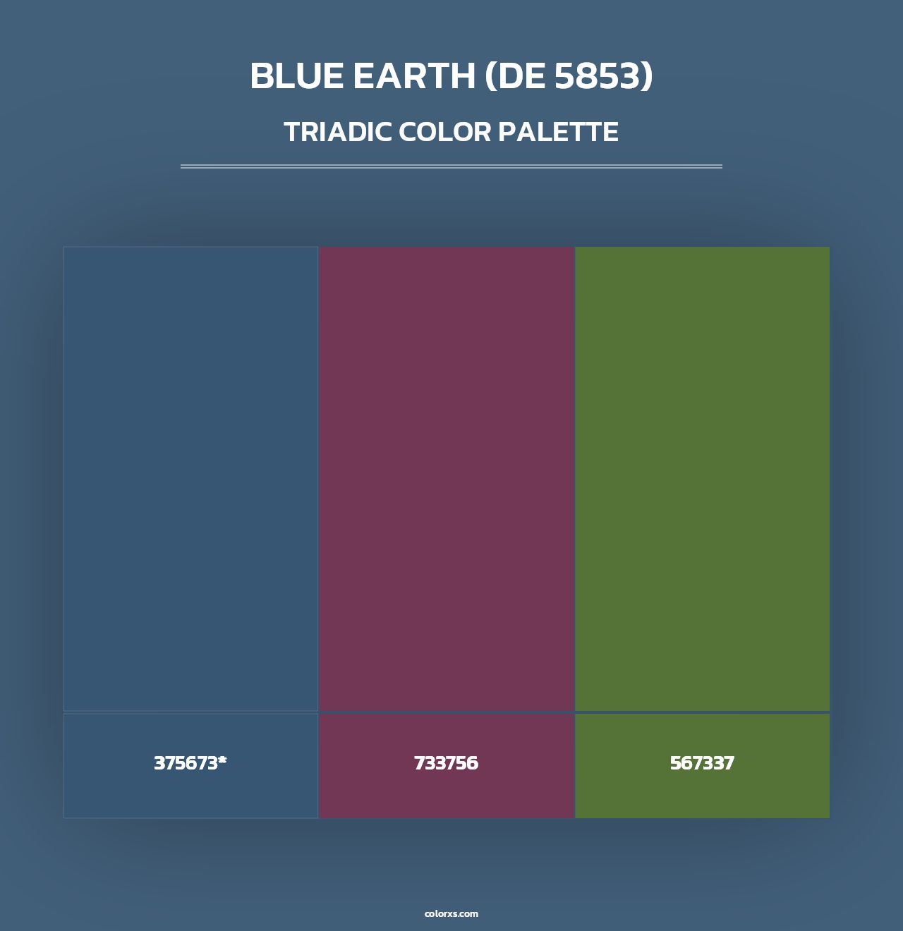 Blue Earth (DE 5853) - Triadic Color Palette