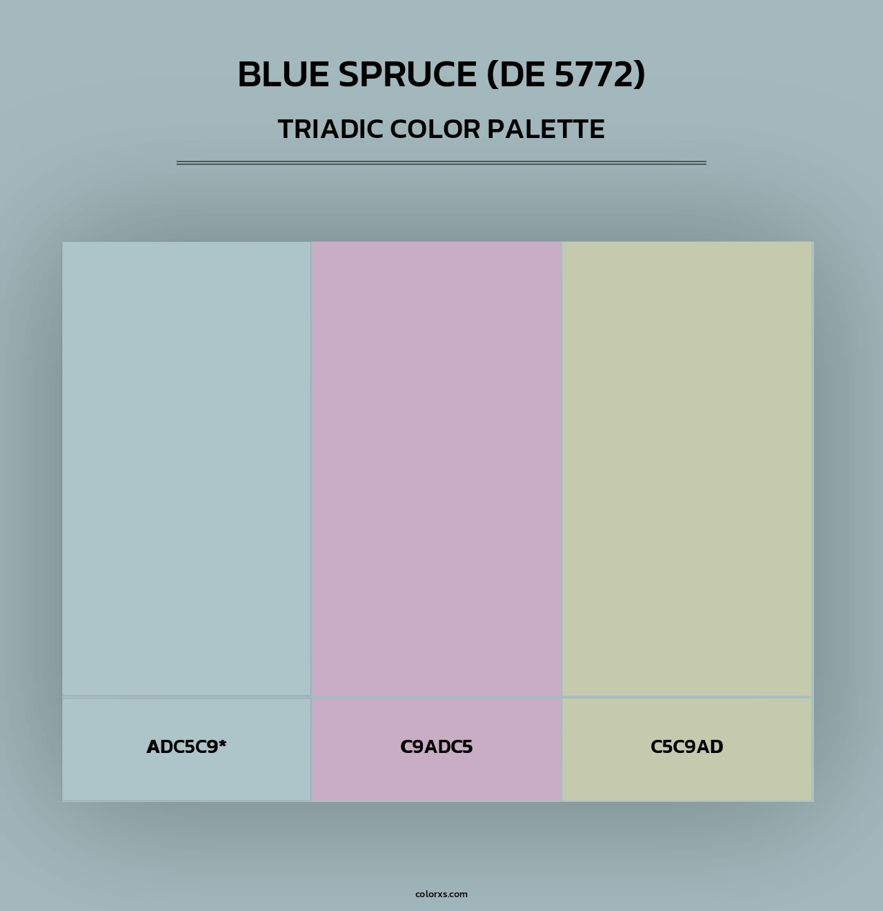 Blue Spruce (DE 5772) - Triadic Color Palette