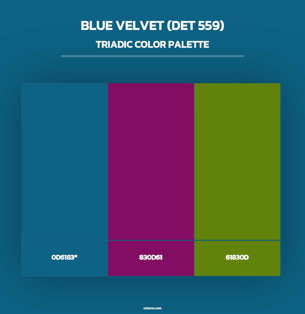 Blue Velvet (DET 559) - Triadic Color Palette