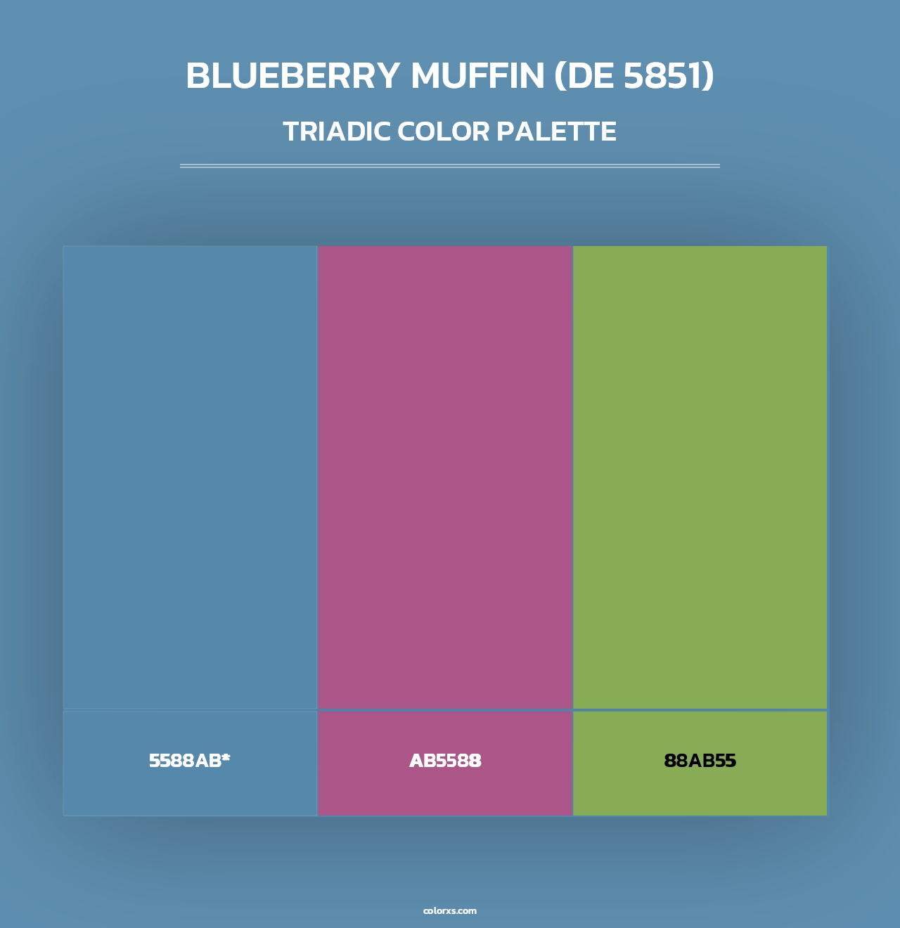 Blueberry Muffin (DE 5851) - Triadic Color Palette