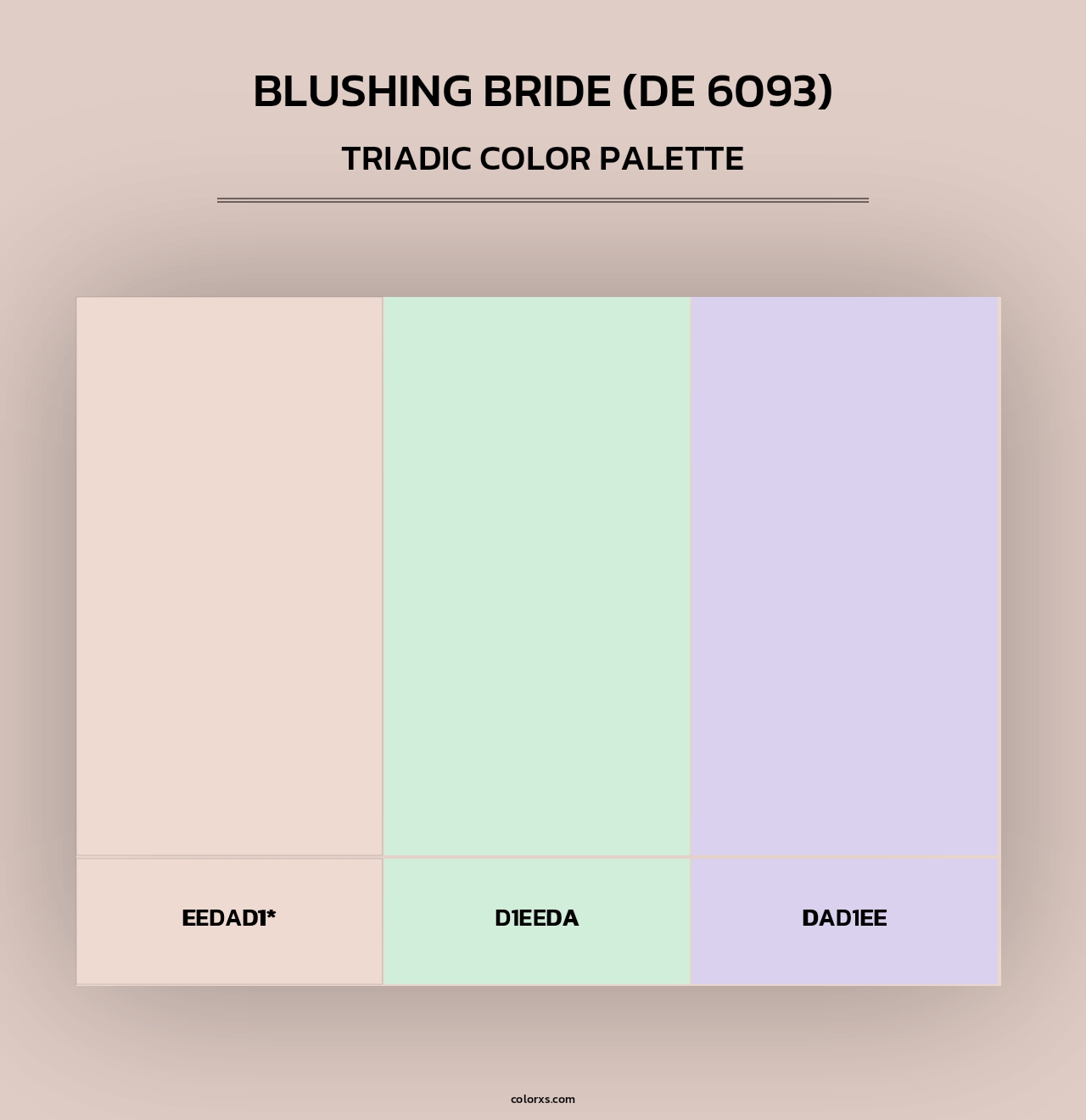 Blushing Bride (DE 6093) - Triadic Color Palette