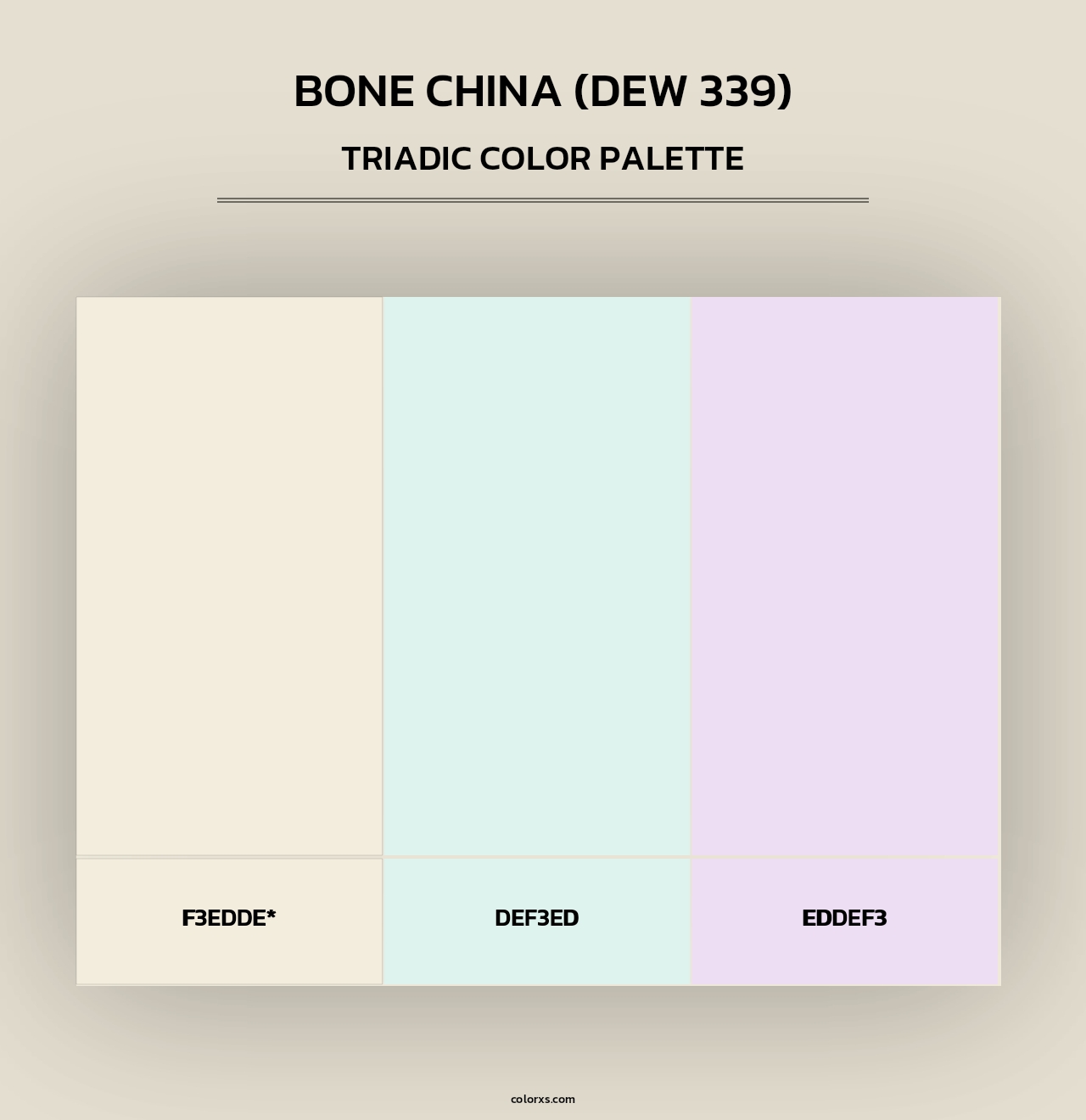 Bone China (DEW 339) - Triadic Color Palette