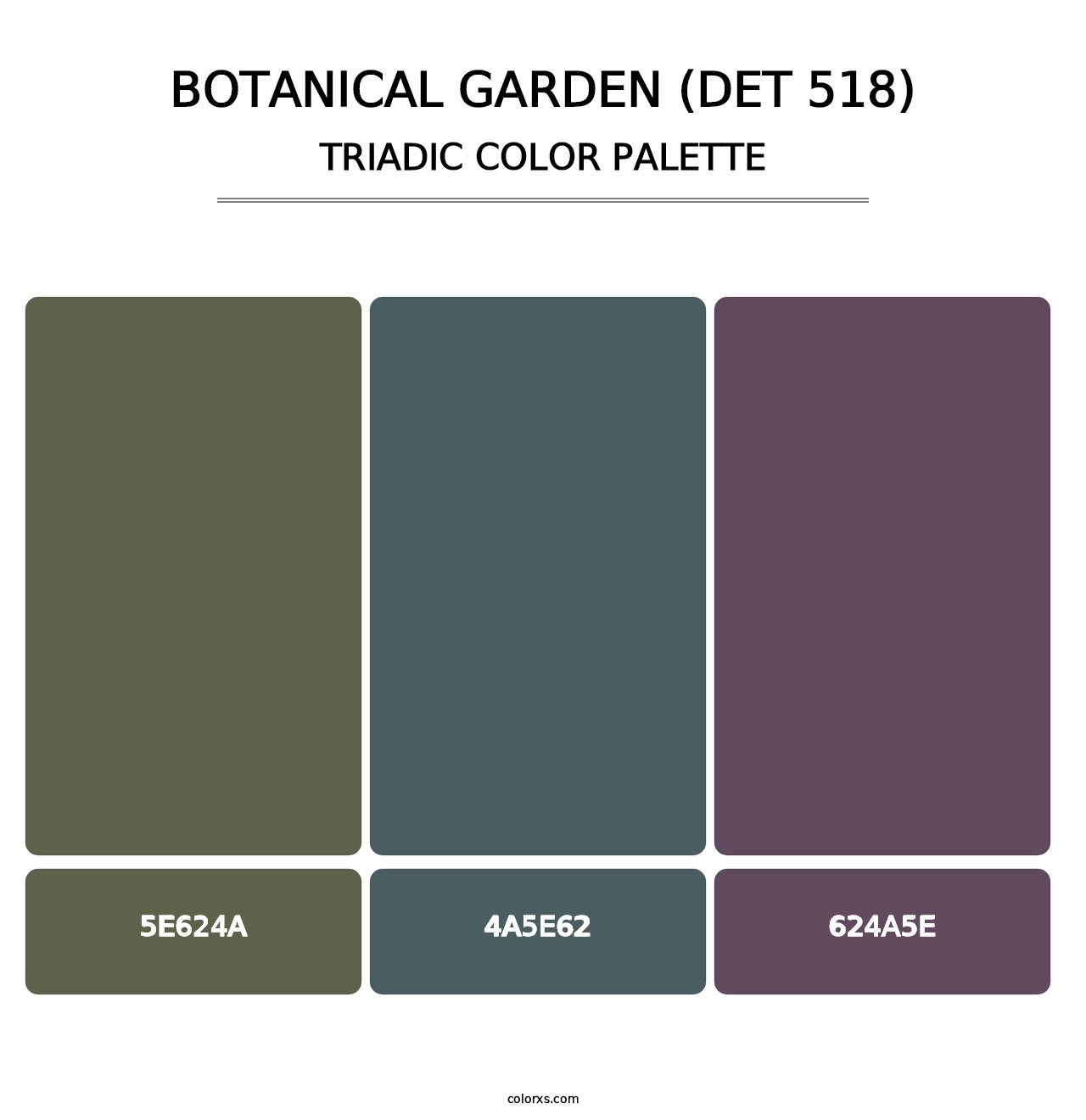 Botanical Garden (DET 518) - Triadic Color Palette