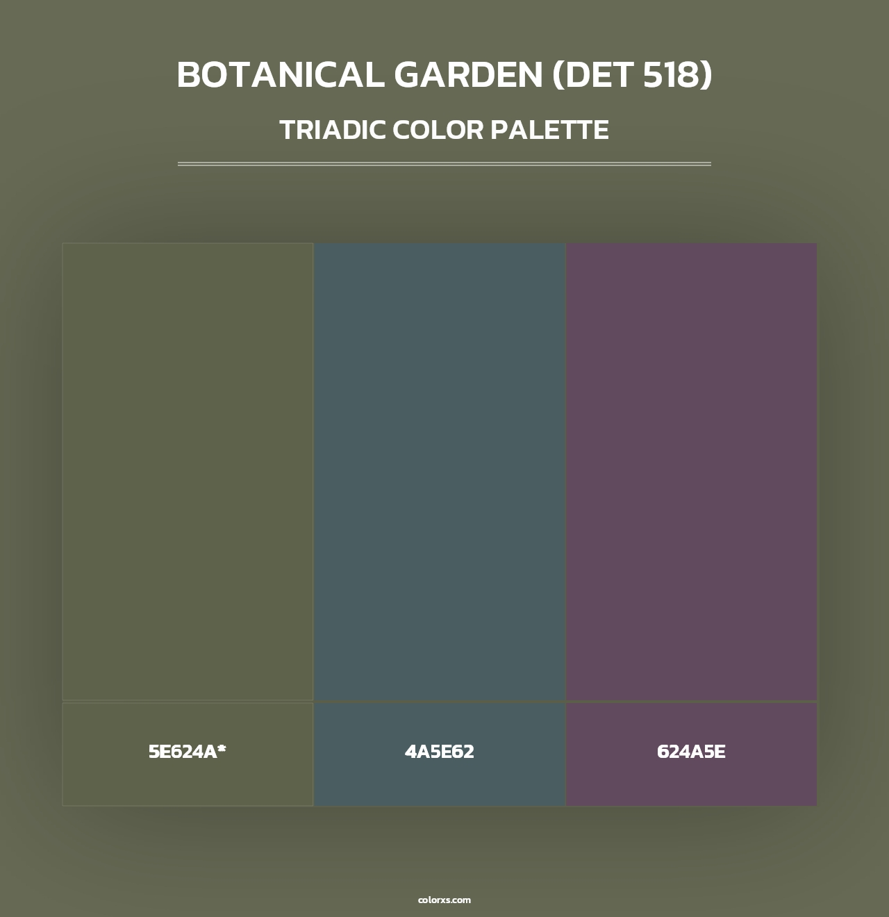 Botanical Garden (DET 518) - Triadic Color Palette