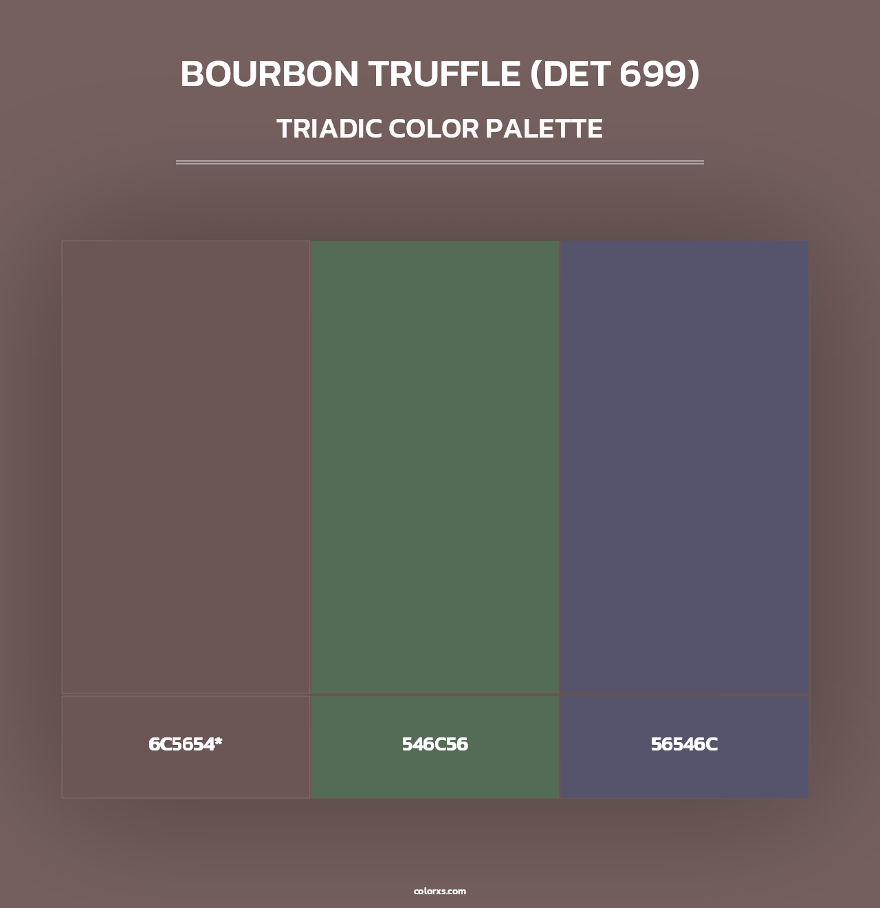 Bourbon Truffle (DET 699) - Triadic Color Palette