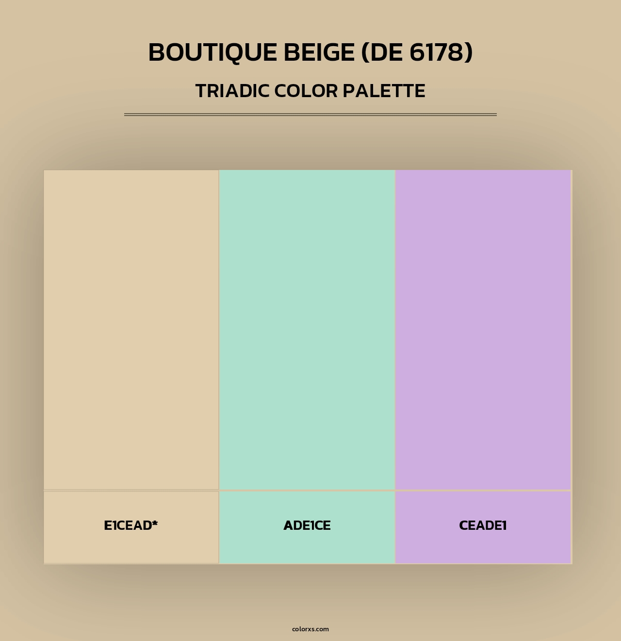 Boutique Beige (DE 6178) - Triadic Color Palette