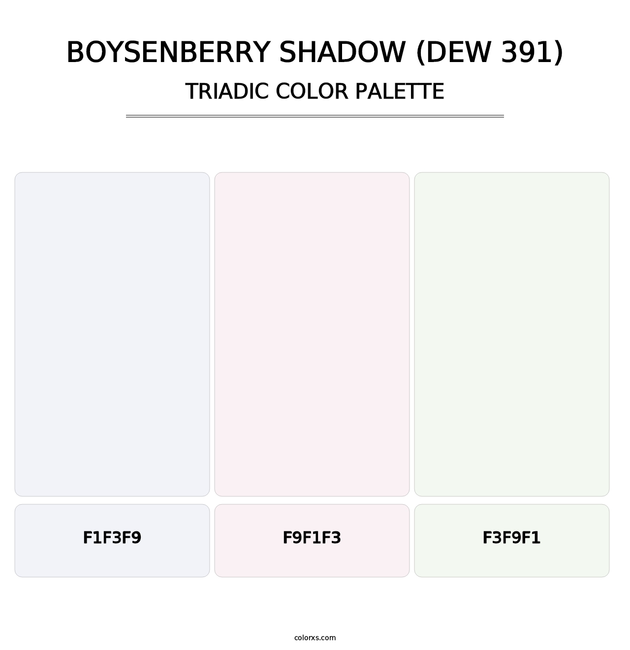Boysenberry Shadow (DEW 391) - Triadic Color Palette