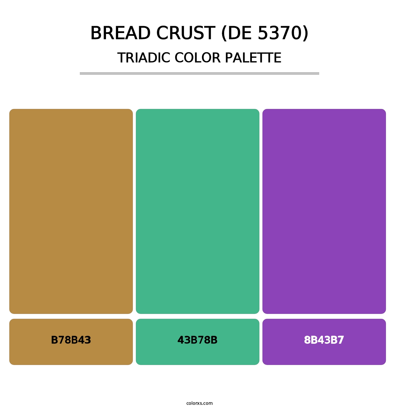 Bread Crust (DE 5370) - Triadic Color Palette