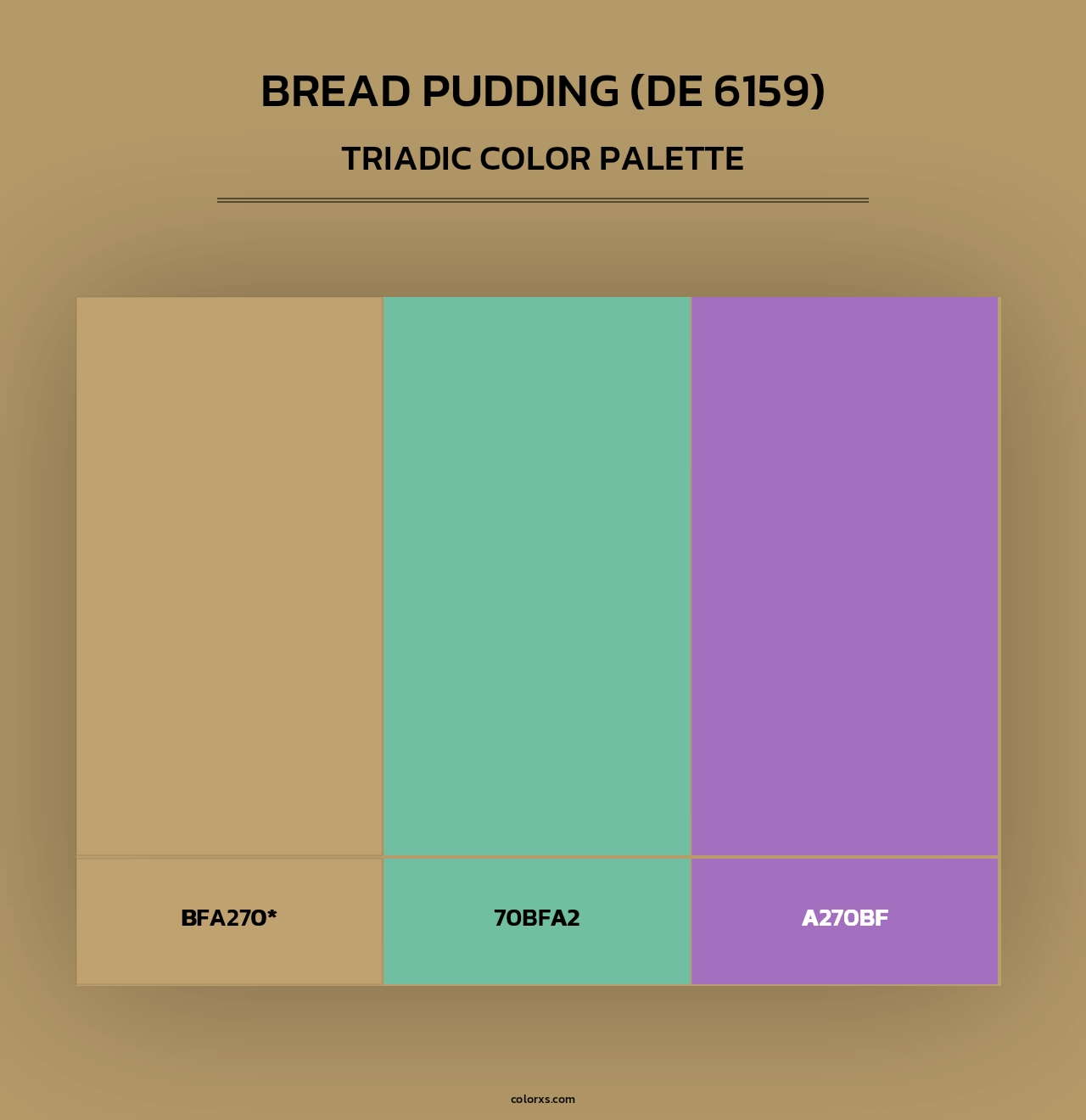 Bread Pudding (DE 6159) - Triadic Color Palette