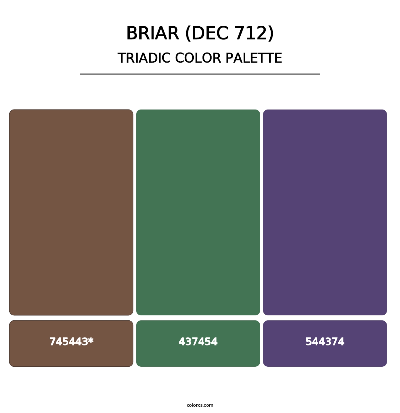 Briar (DEC 712) - Triadic Color Palette