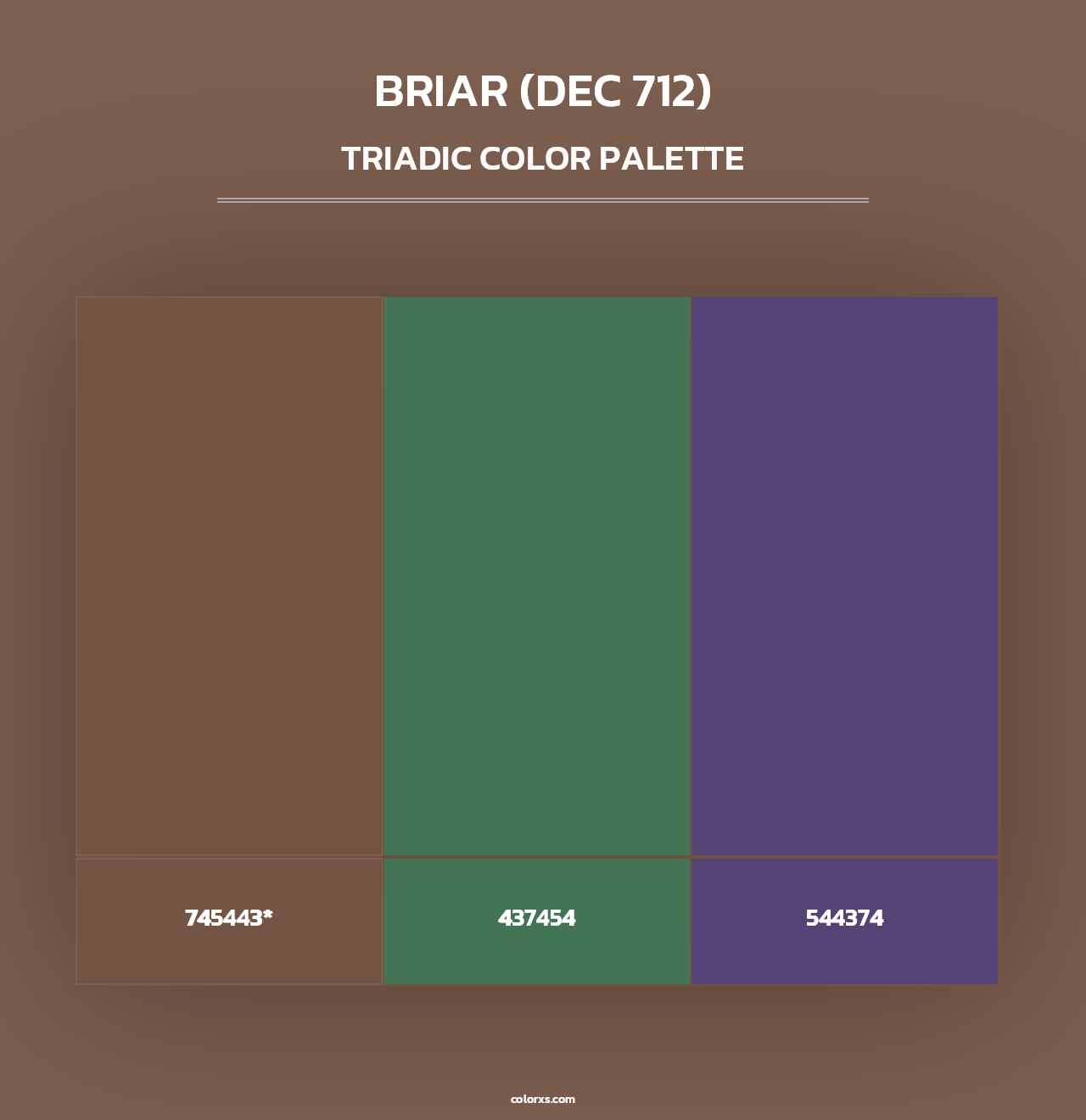 Briar (DEC 712) - Triadic Color Palette