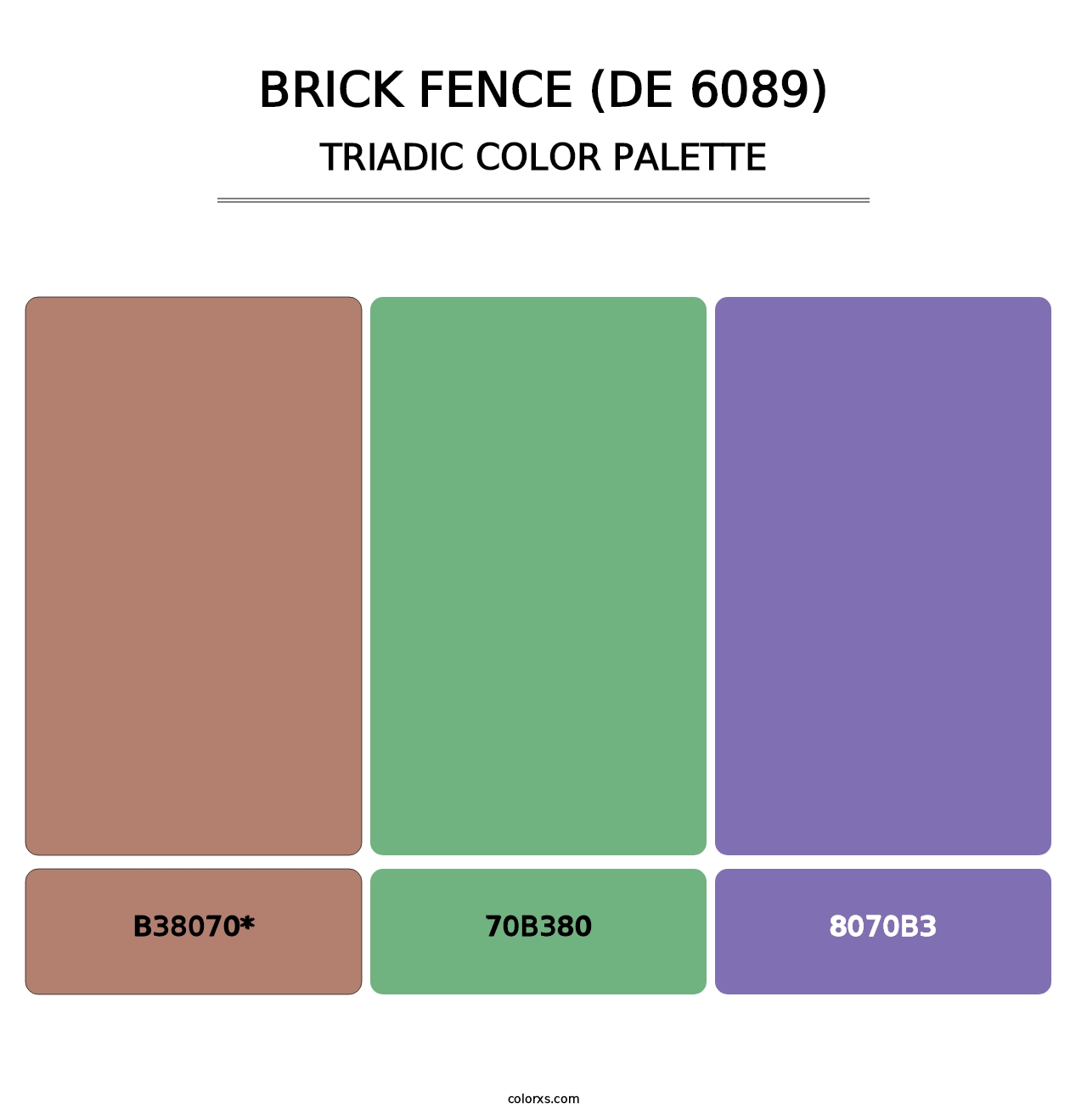 Brick Fence (DE 6089) - Triadic Color Palette