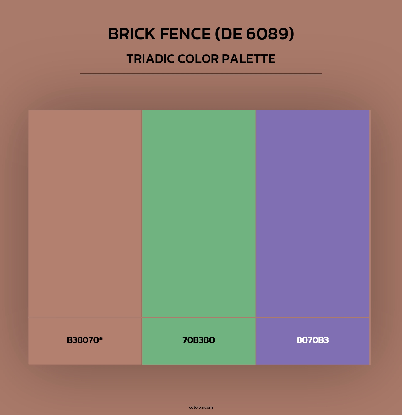 Brick Fence (DE 6089) - Triadic Color Palette