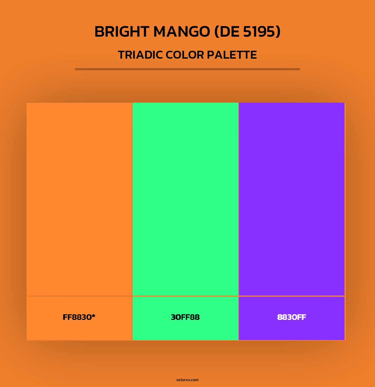 Bright Mango (DE 5195) - Triadic Color Palette