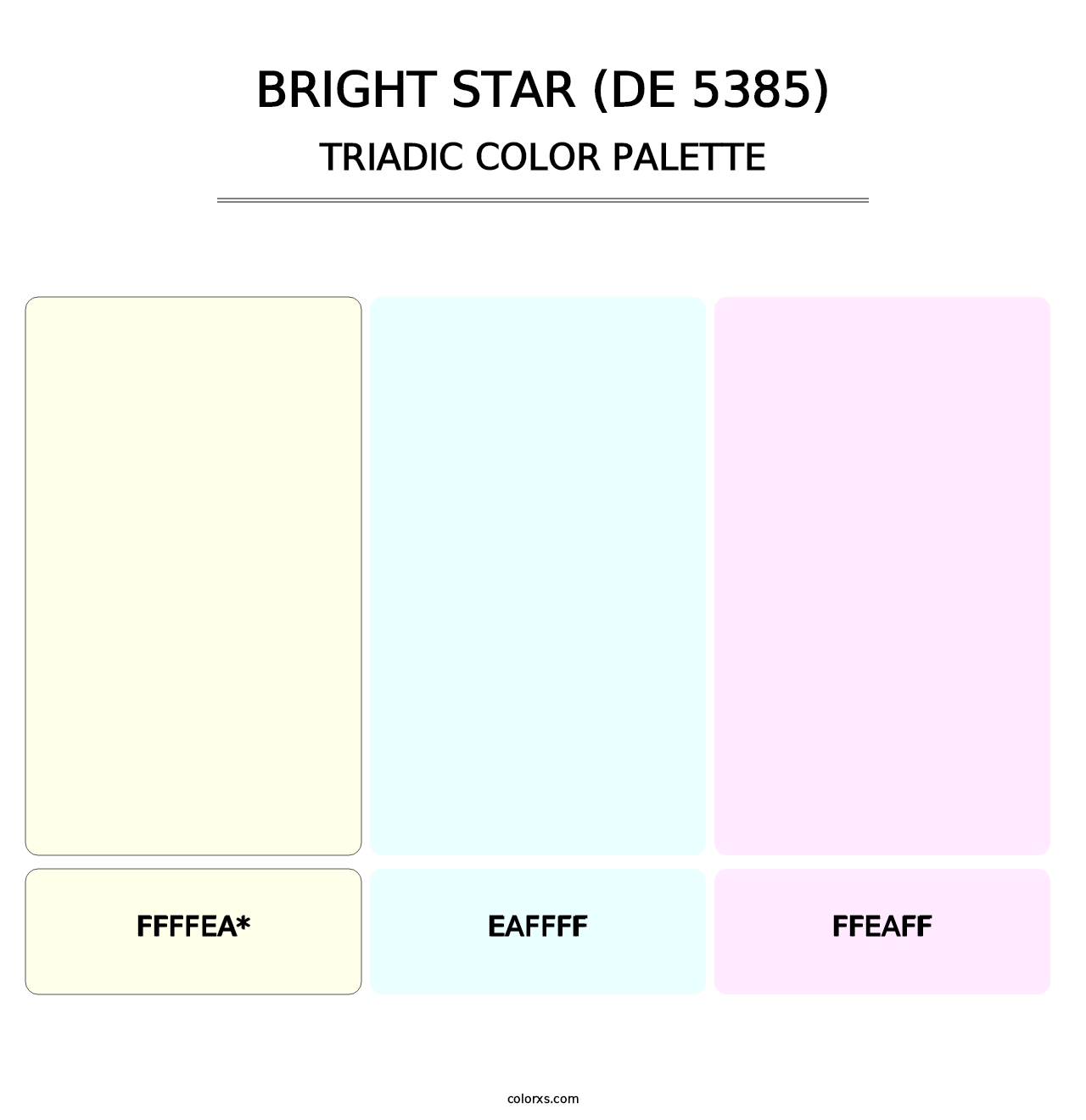 Bright Star (DE 5385) - Triadic Color Palette