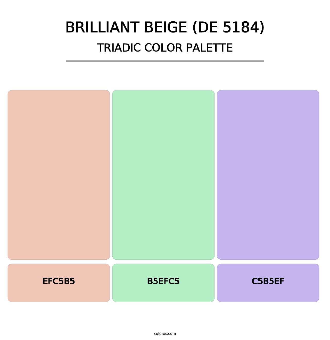 Brilliant Beige (DE 5184) - Triadic Color Palette