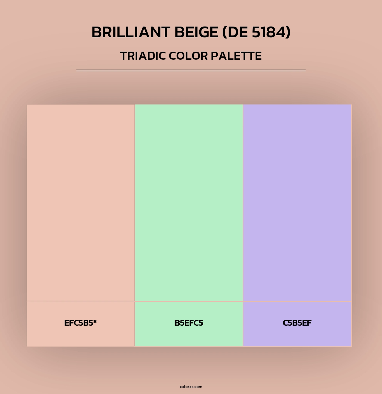 Brilliant Beige (DE 5184) - Triadic Color Palette