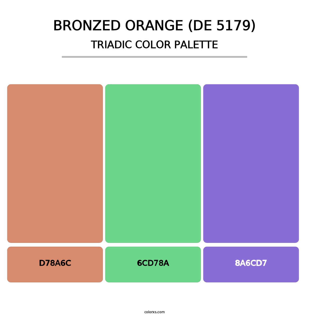 Bronzed Orange (DE 5179) - Triadic Color Palette