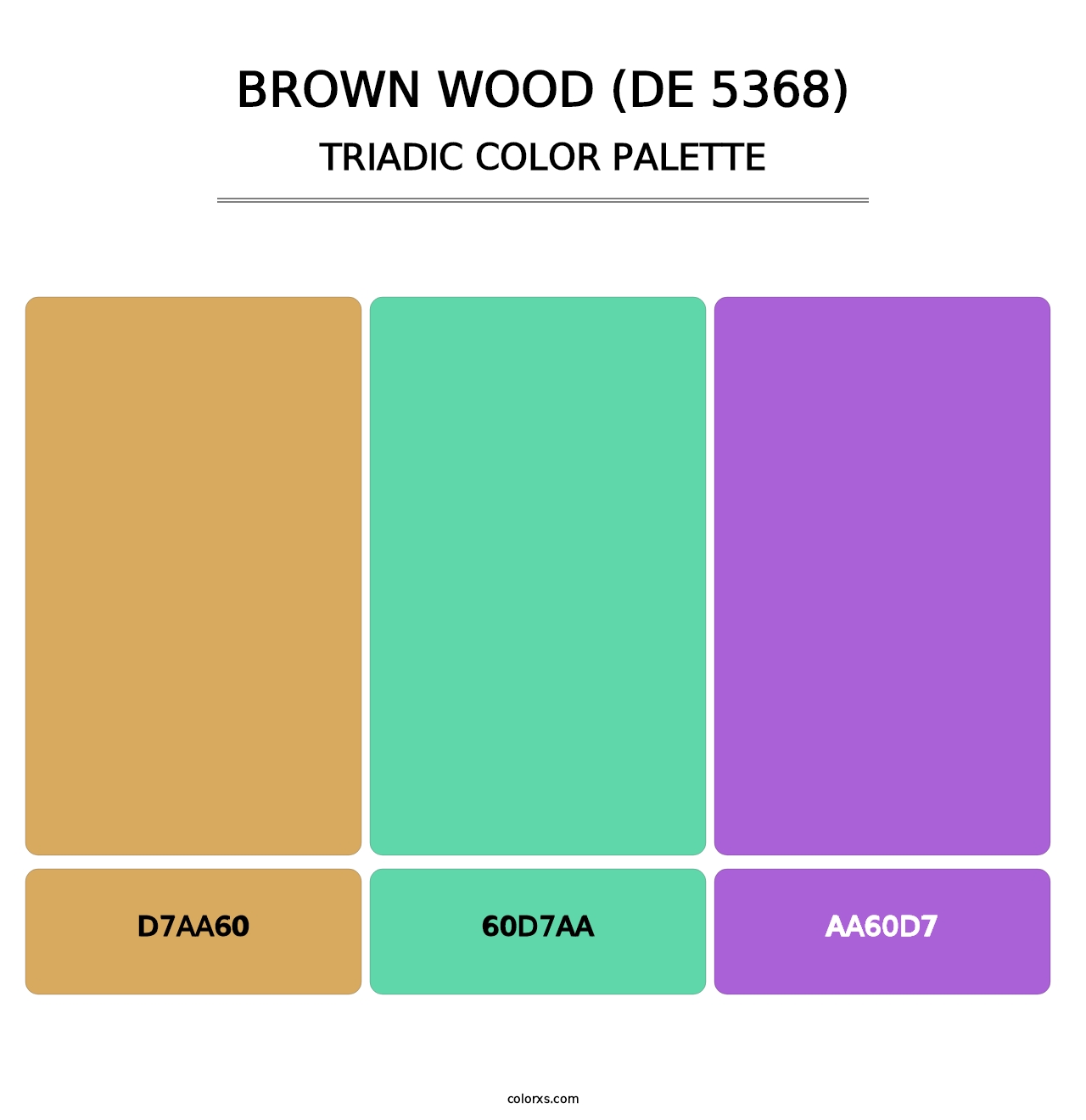 Brown Wood (DE 5368) - Triadic Color Palette