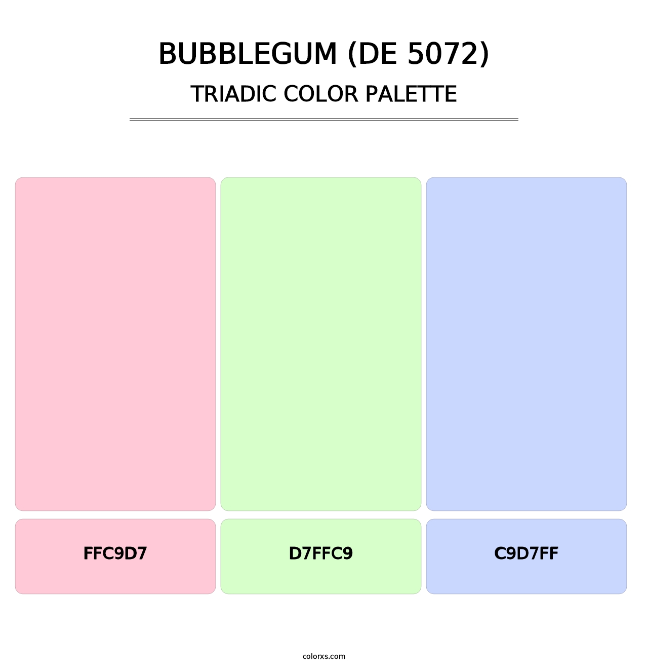 Bubblegum (DE 5072) - Triadic Color Palette