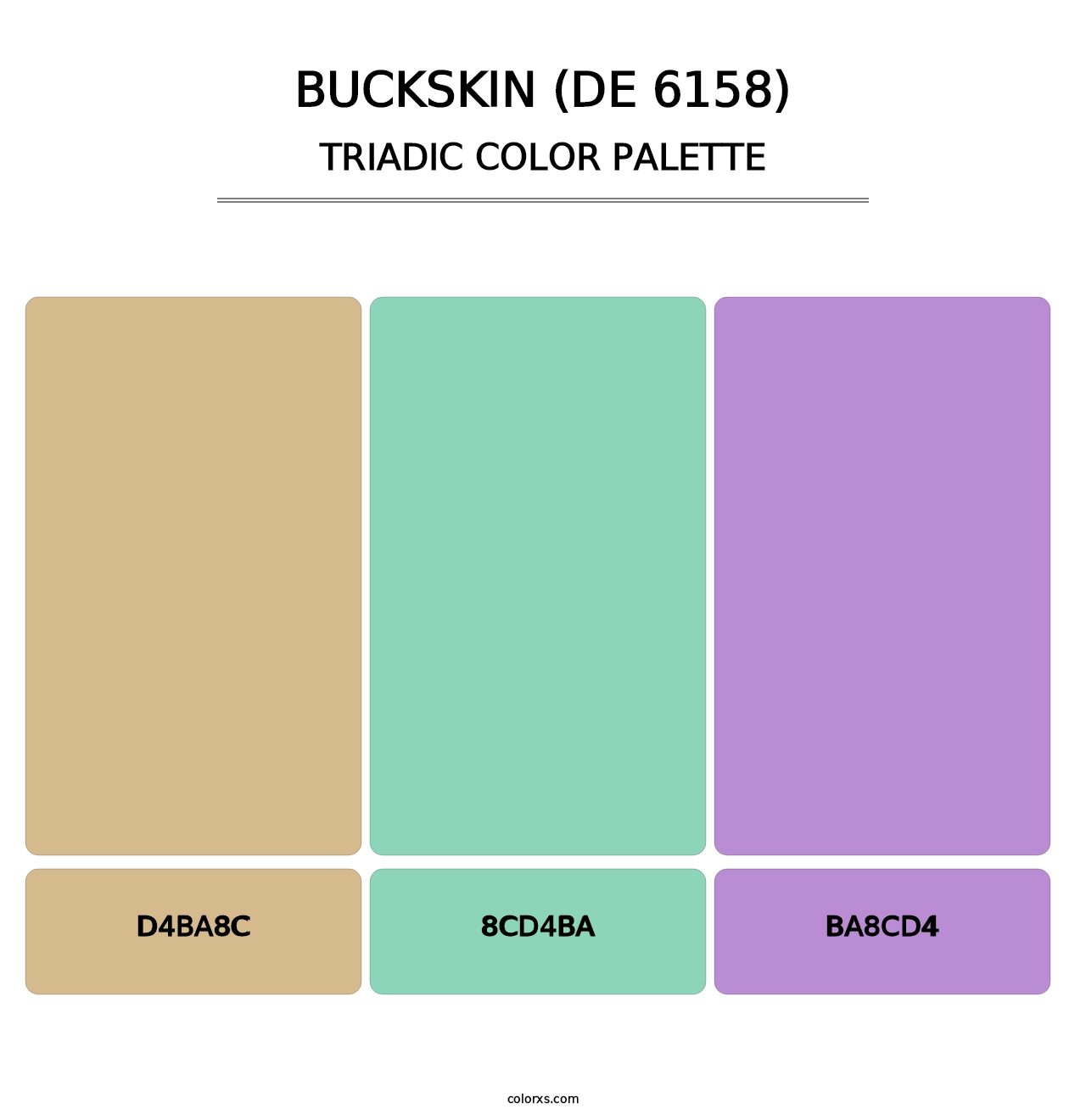 Buckskin (DE 6158) - Triadic Color Palette