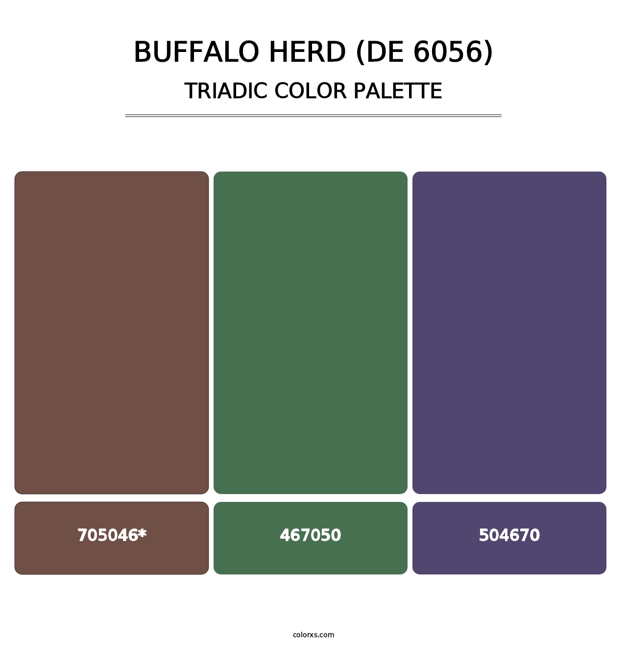 Buffalo Herd (DE 6056) - Triadic Color Palette