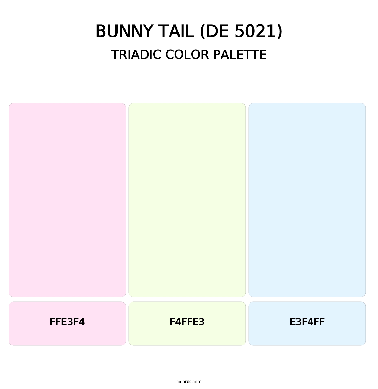 Bunny Tail (DE 5021) - Triadic Color Palette